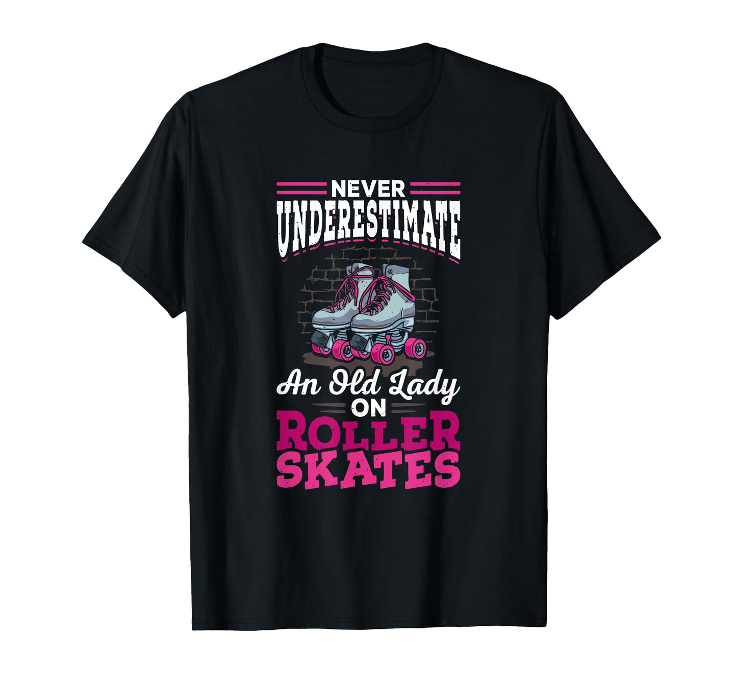Old Lady Roller Skate 70S Roller T-Shirt - Aesthetic Graphic Men Women - T-Shirt, Sweatshirt, Hoodie