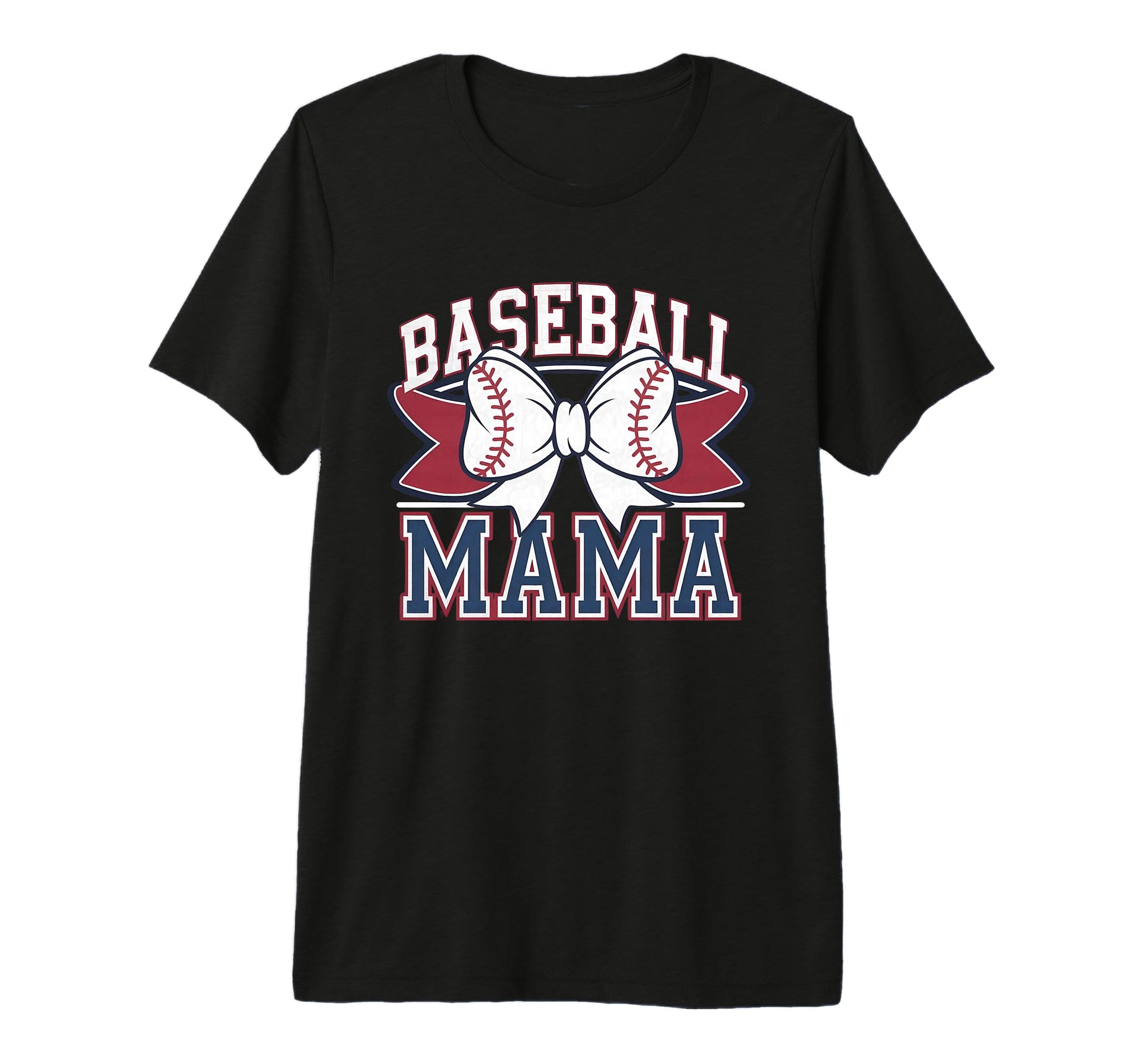 Baseball Mama Coquette Bow Game T-Shirt - Fun Novelty Design for Adults - T-Shirt, Sweatshirt, Hoodie