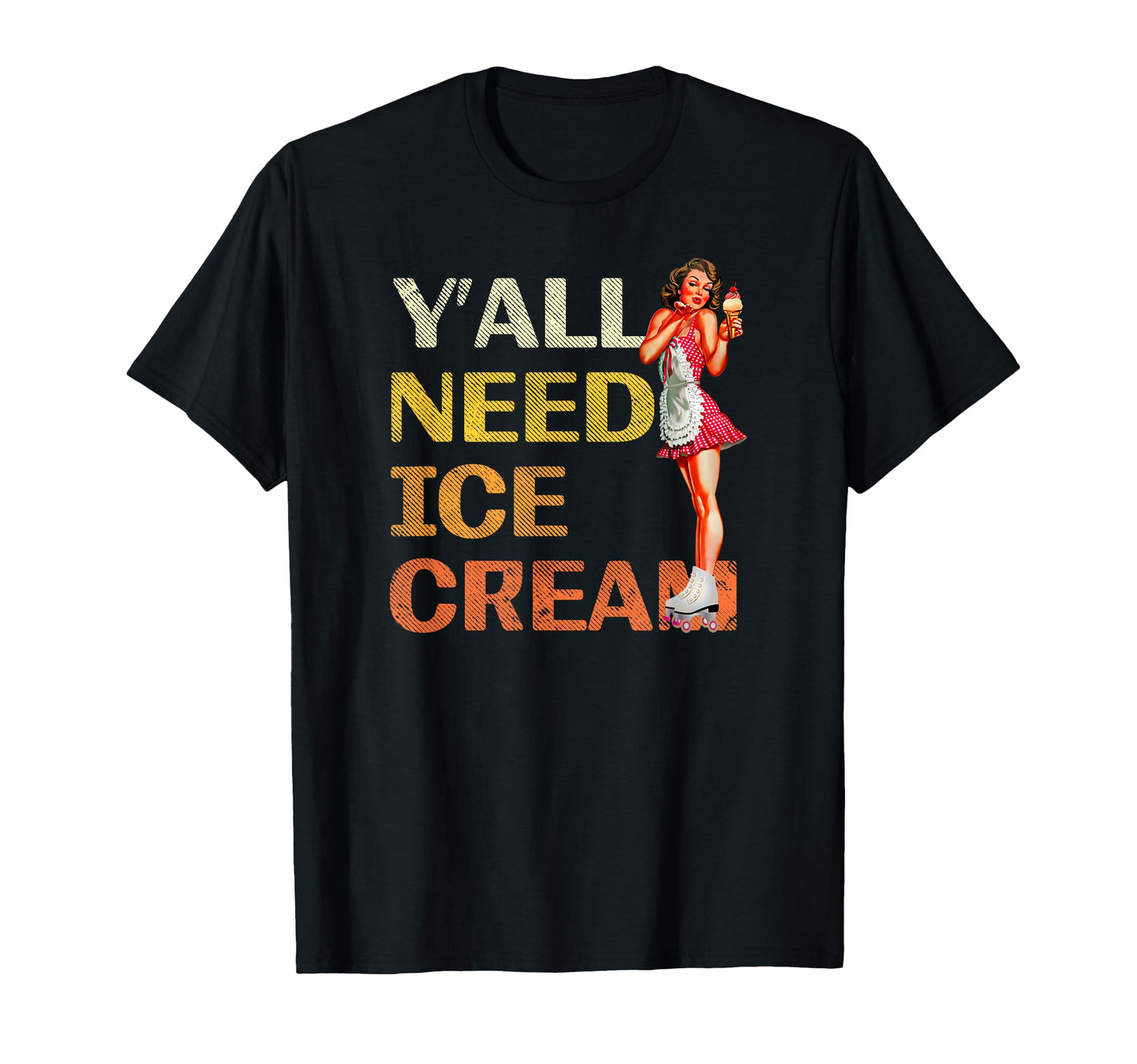 70S 80S Roller Derby Skate Themed Ice T-Shirt - Novelty Apparel Men Women - T-Shirt, Sweatshirt, Hoodie