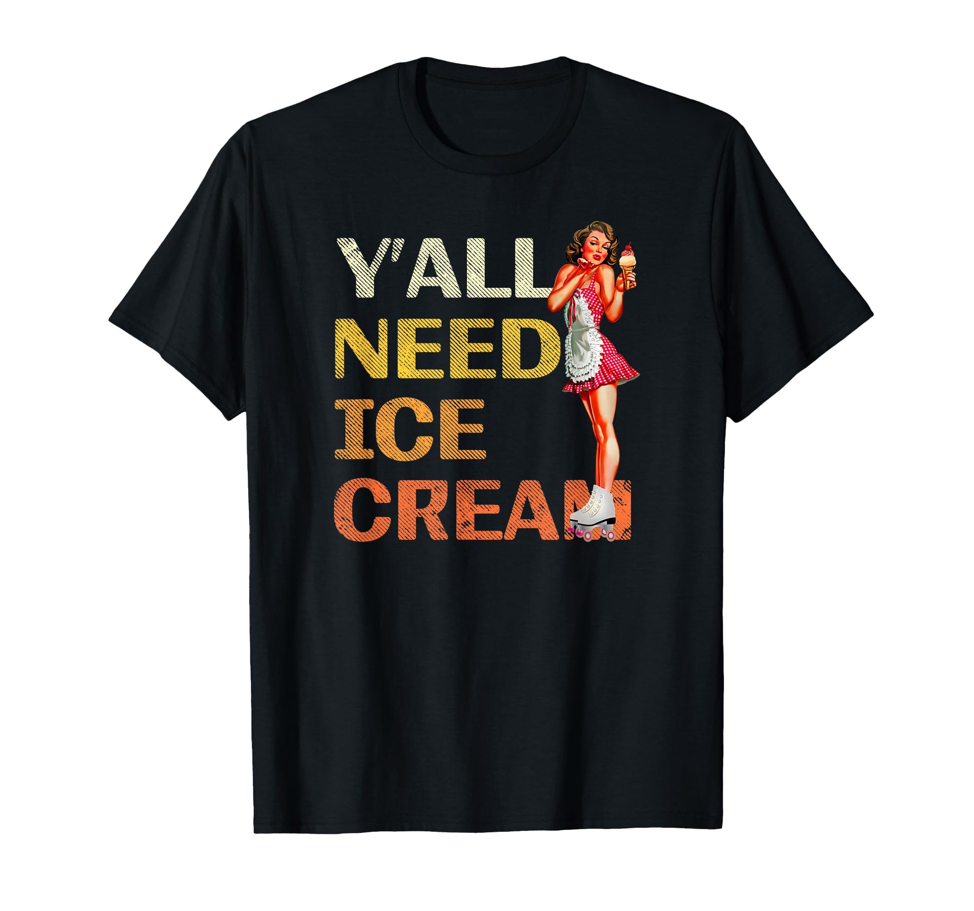 70S 80S Roller Derby Skate Themed Ice T-Shirt - Novelty Apparel Men Women - T-Shirt, Sweatshirt, Hoodie