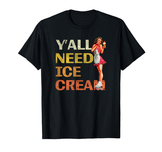 70S 80S Roller Derby Skate Themed Ice T-Shirt - Novelty Apparel Men Women - T-Shirt, Sweatshirt, Hoodie