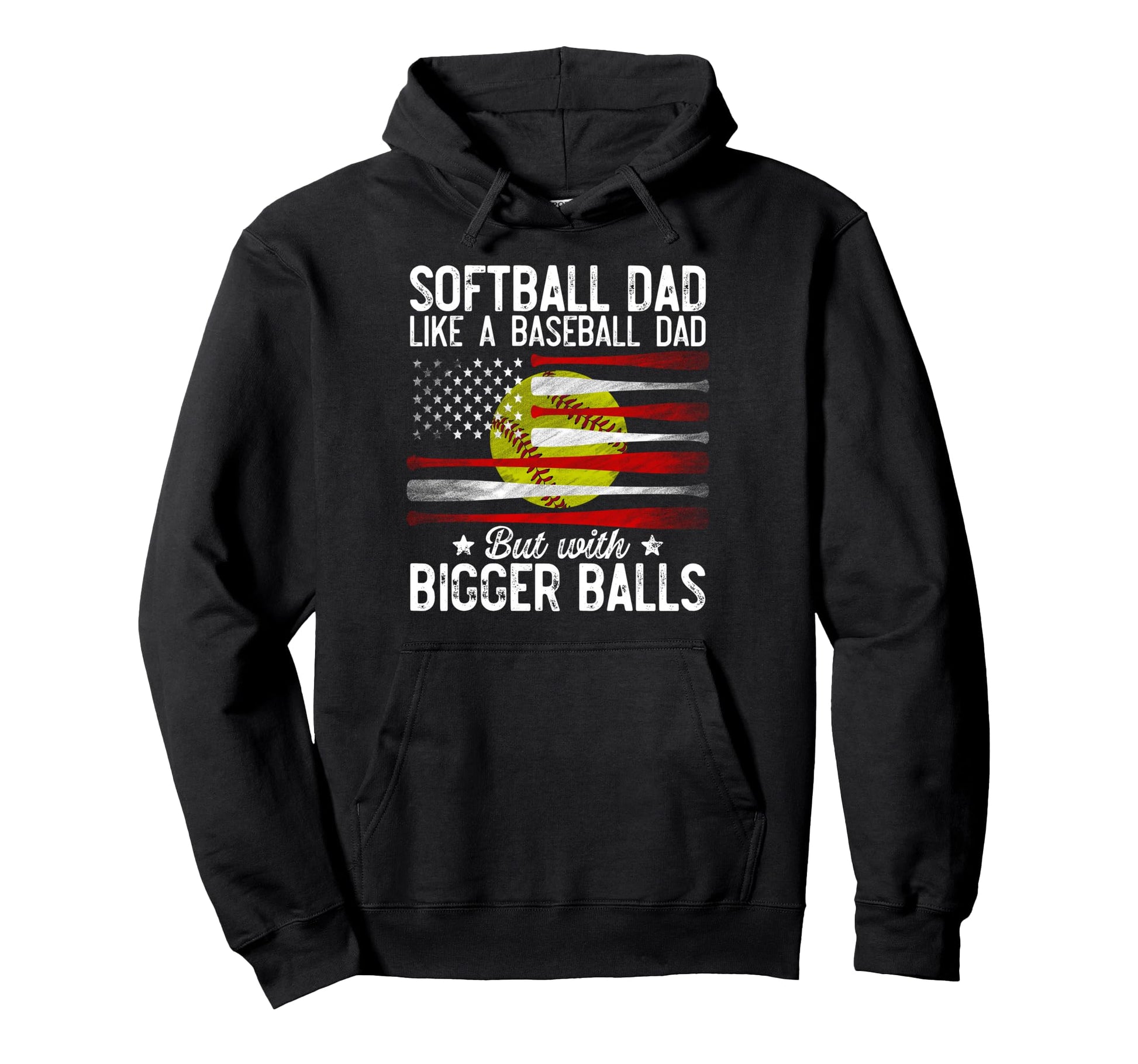 Softball Dad Like Baseball Dad Hoodie - Trendy Graphic for Adults - T-Shirt, Sweatshirt, Hoodie