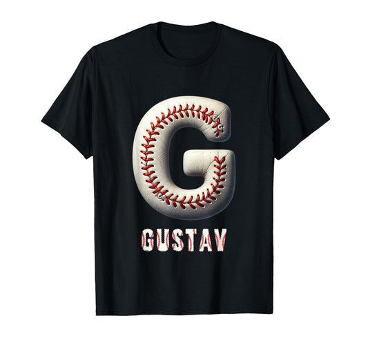 Baseball Home Run Justus Initial T-Shirt - Casual Everyday Wear Men Women - T-Shirt, Sweatshirt, Hoodie