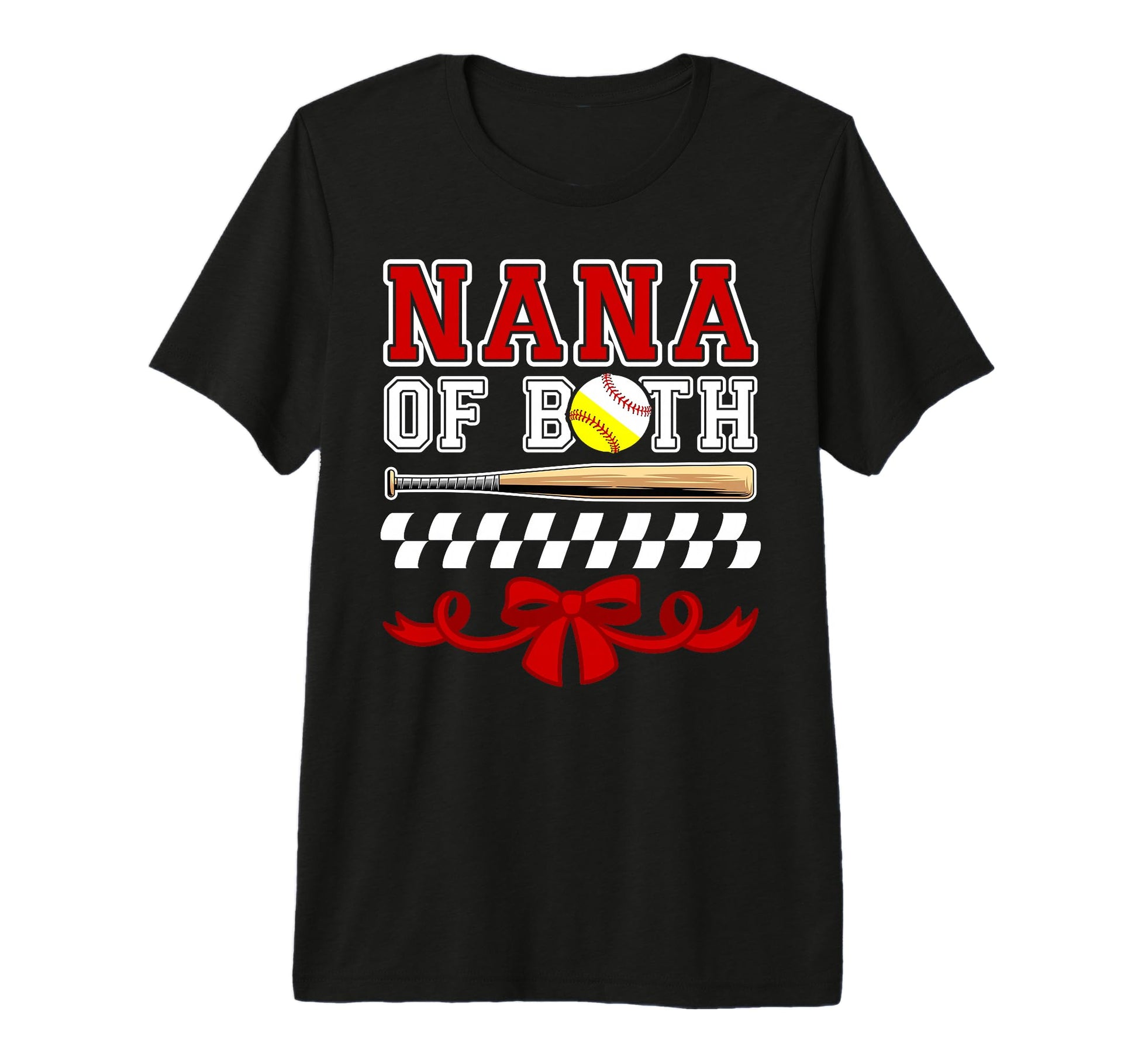 Nana Both Coquette Baseball Softball T-Shirt - Graphic Print for Adults - T-Shirt, Sweatshirt, Hoodie