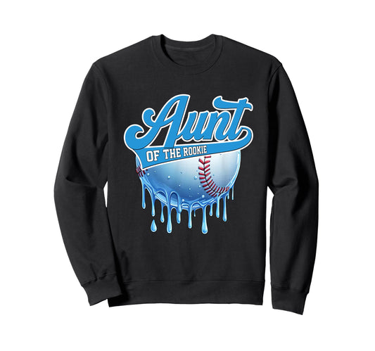Aunt Rookie 1St Birthday Baseball Sweatshirt - Minimalist Print Unisex - T-Shirt, Sweatshirt, Hoodie