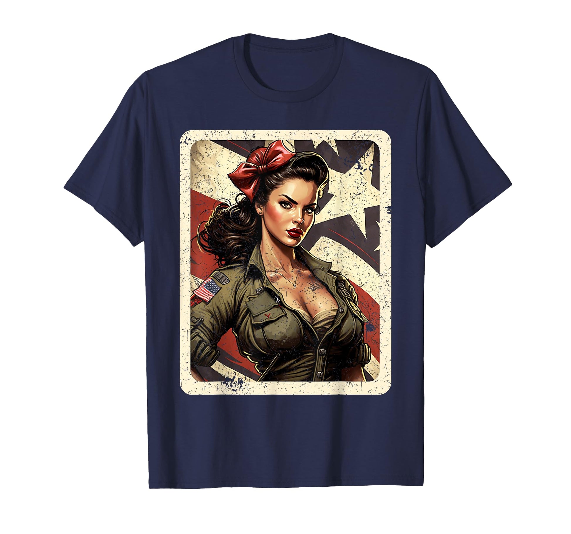 Beautiful Pin Up Wwii T-Shirt - Unique Graphic for Adults - T-Shirt, Sweatshirt, Hoodie
