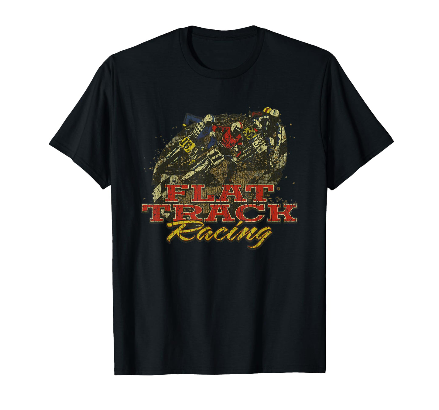 Flat Track Motorcycle Racing 1974 T-Shirt - Minimalist Print for Adults - T-Shirt, Sweatshirt, Hoodie