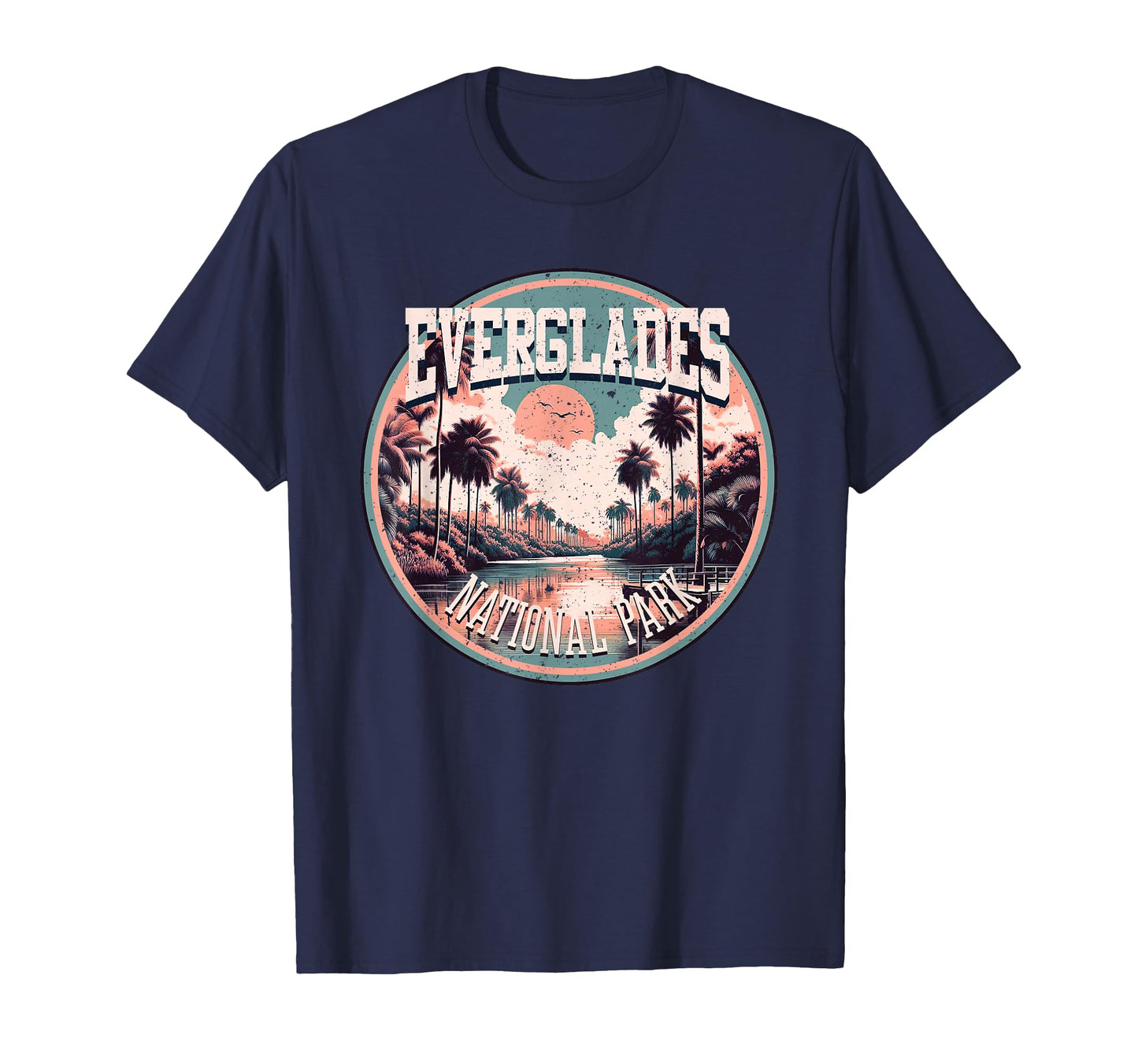 Everglades National Park Round T-Shirt - Graphic Print Men Women - T-Shirt, Sweatshirt, Hoodie