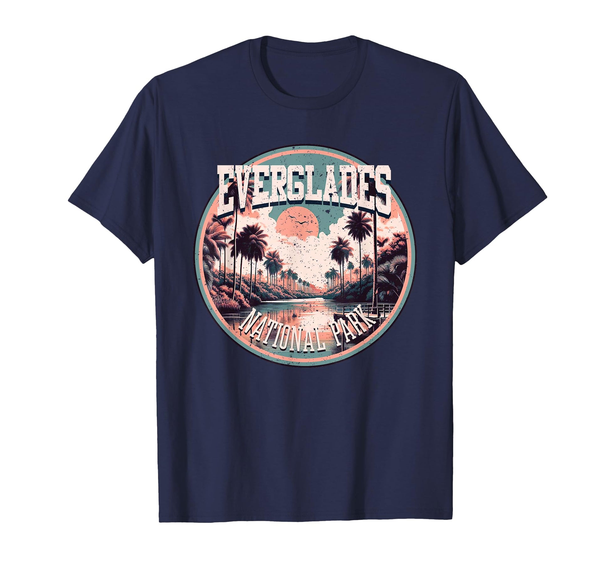 Everglades National Park Round T-Shirt - Graphic Print Men Women - T-Shirt, Sweatshirt, Hoodie