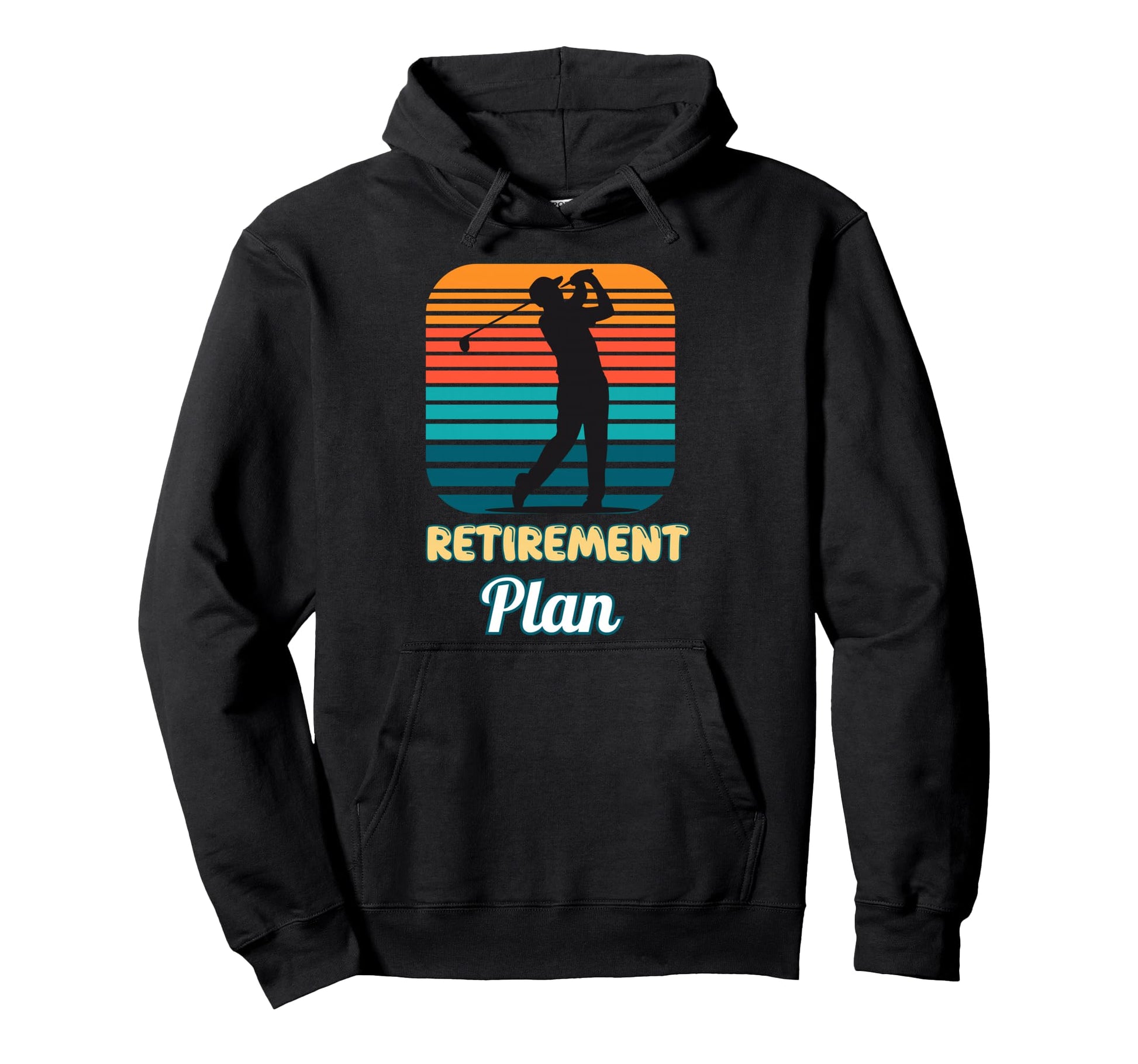 Retirement Plan Golfer Sunset Golf Hoodie - Graphic Print Unisex - T-Shirt, Sweatshirt, Hoodie