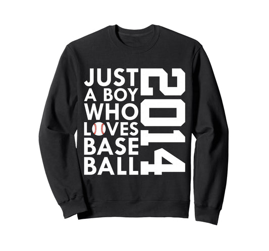 2014 Just Who Loves Baseball Sweatshirt - Casual Everyday Wear for Adults - T-Shirt, Sweatshirt, Hoodie