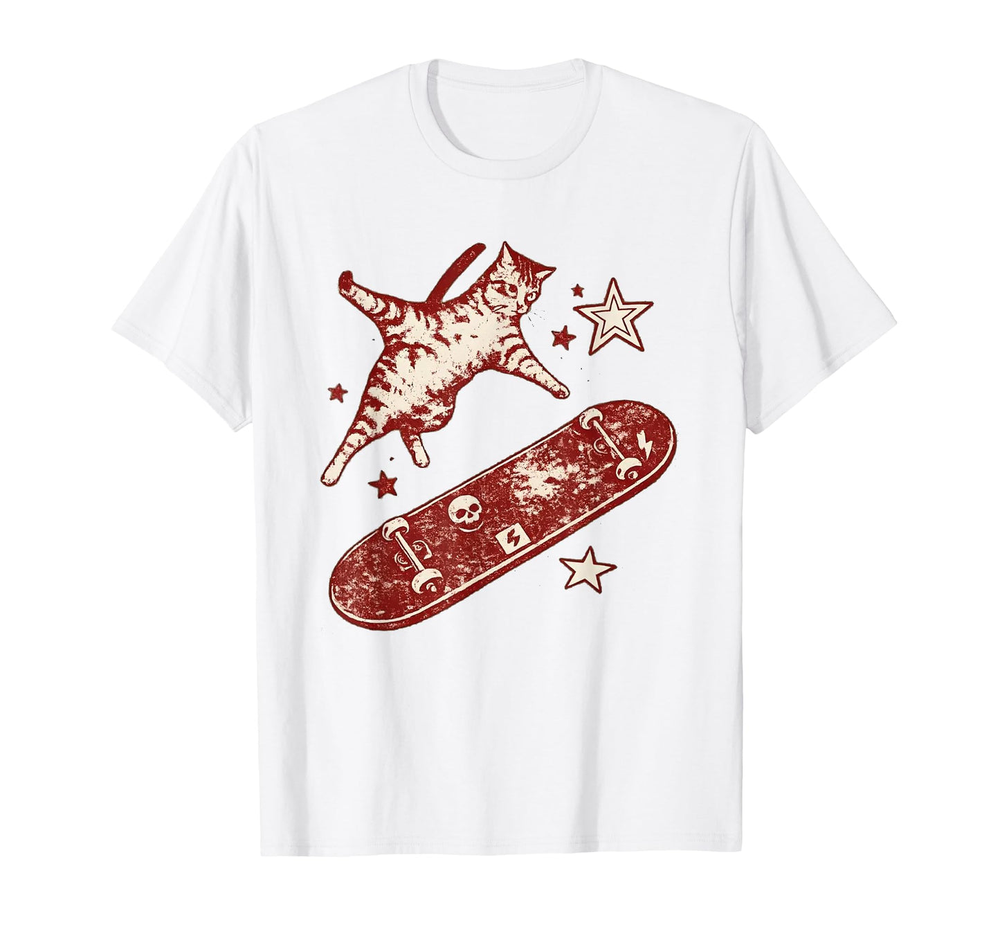 Skateboard Cat Y2K 90S Aesthetic T-Shirt - Fun Novelty Design Men Women - T-Shirt, Sweatshirt, Hoodie