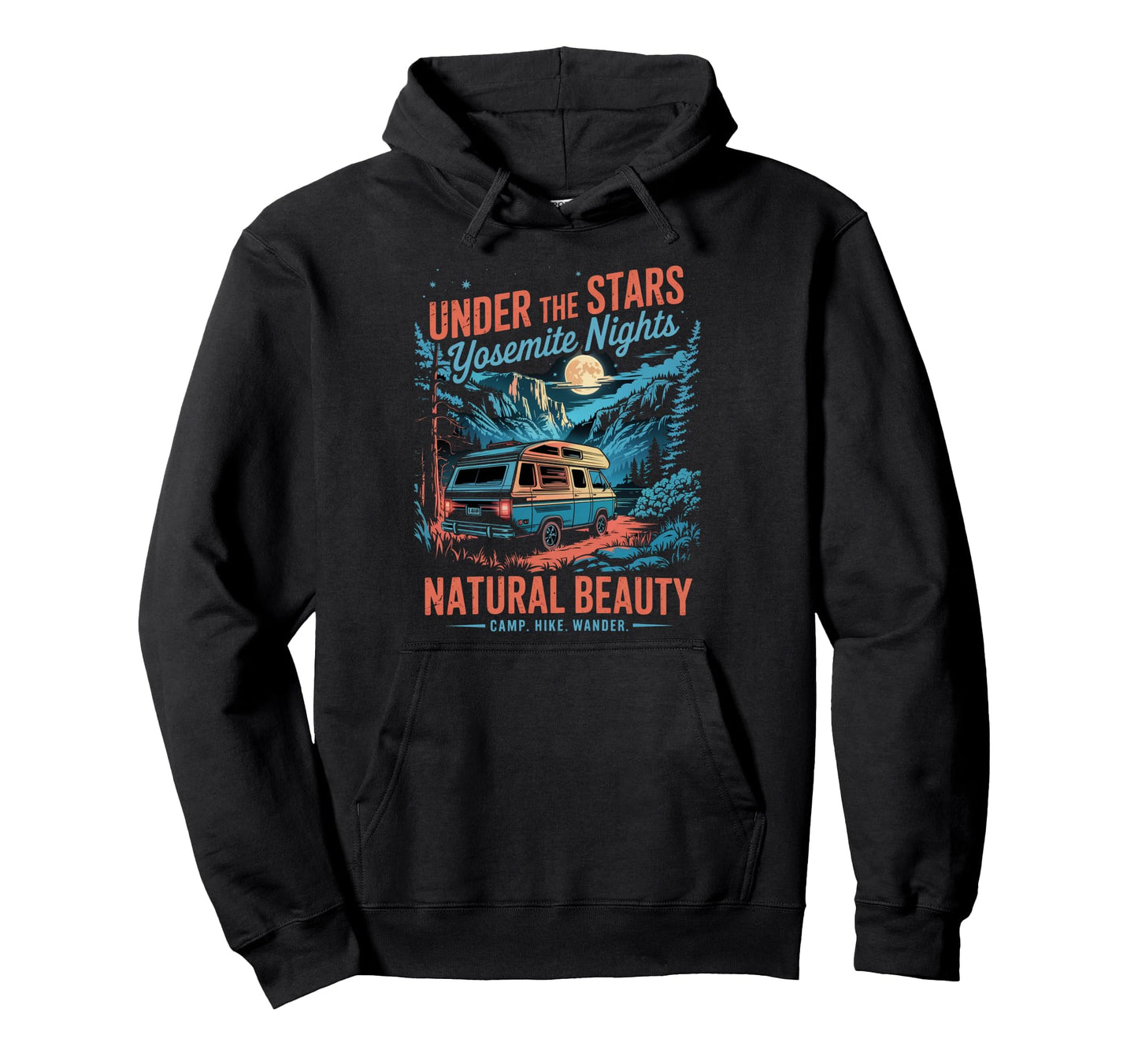 National Park Camping Yosemite Hoodie - Aesthetic Graphic Men Women - T-Shirt, Sweatshirt, Hoodie