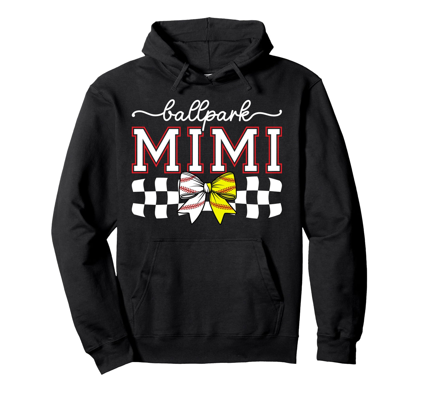 Ballpark Mimi Softball Baseball Mimi Hoodie - Graphic Print Men Women - T-Shirt, Sweatshirt, Hoodie