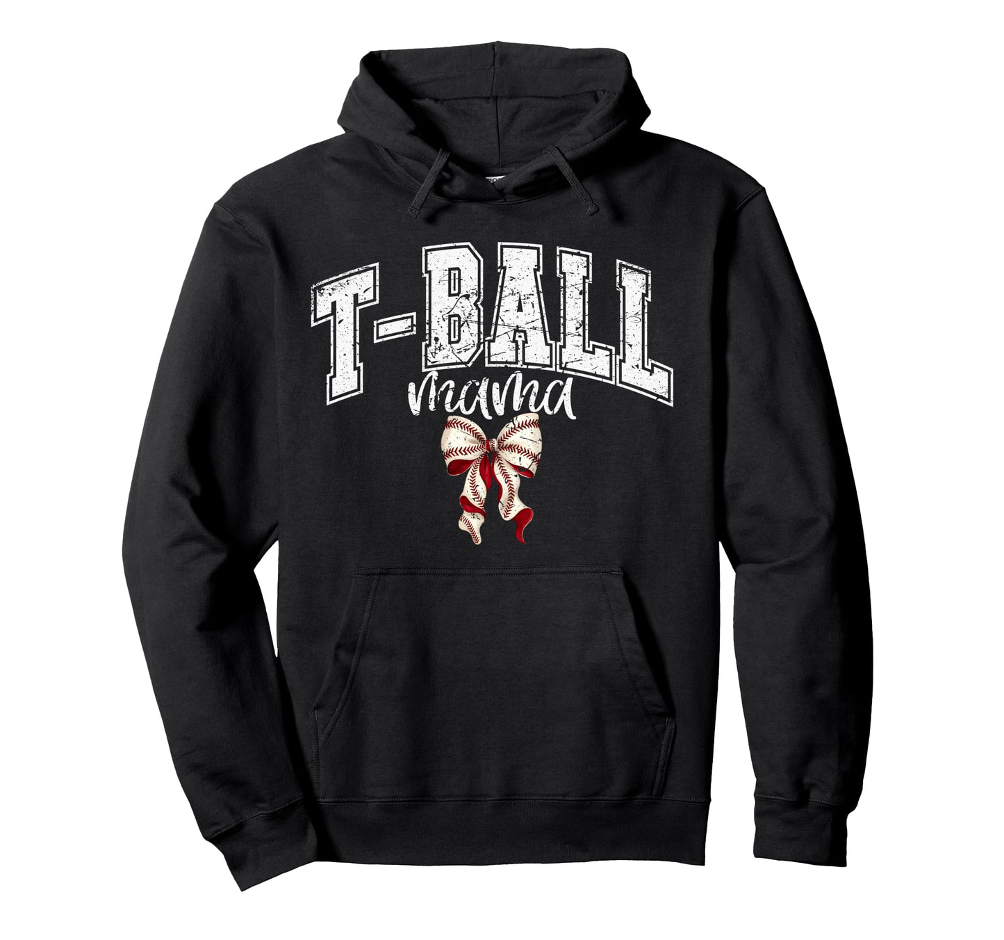 Mama T Ball Teeball Coquette Bow T Ball Hoodie - Trendy Graphic Men Women - T-Shirt, Sweatshirt, Hoodie