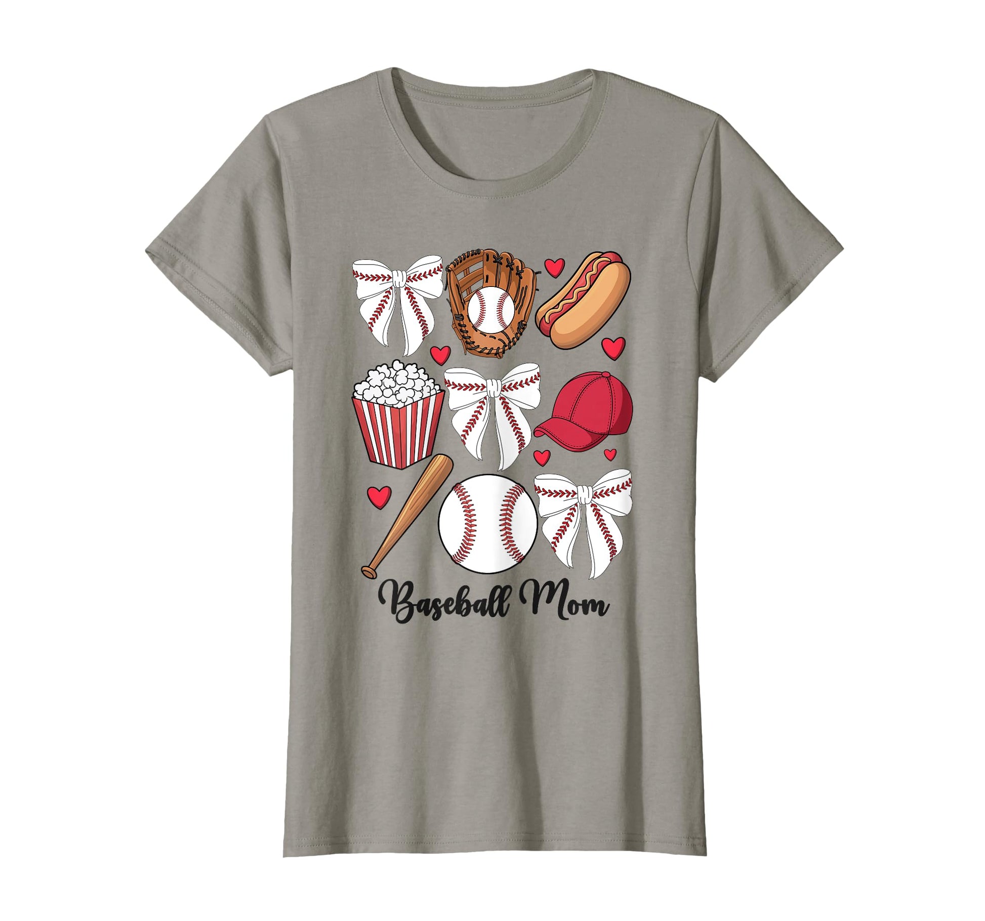 Baseball Coquette Bow Mothers Day T-Shirt - Custom Art Print Unisex - T-Shirt, Sweatshirt, Hoodie