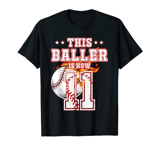 11Th Birthday Baseball Lover T-Shirt - Aesthetic Graphic for Adults - T-Shirt, Sweatshirt, Hoodie