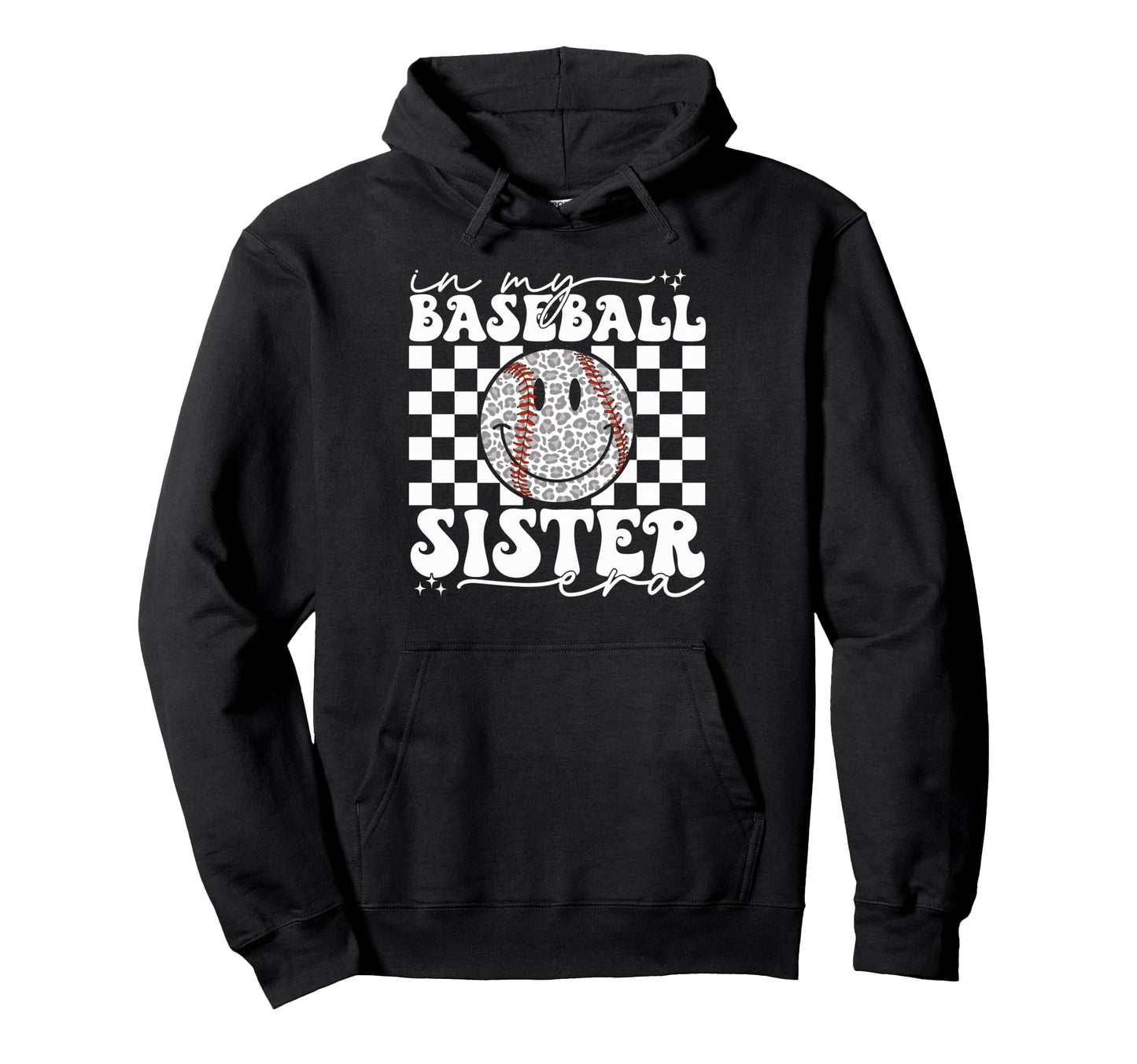 My Baseball Sister Era Leopard Sister Hoodie - Casual Everyday Wear Unisex - T-Shirt, Sweatshirt, Hoodie