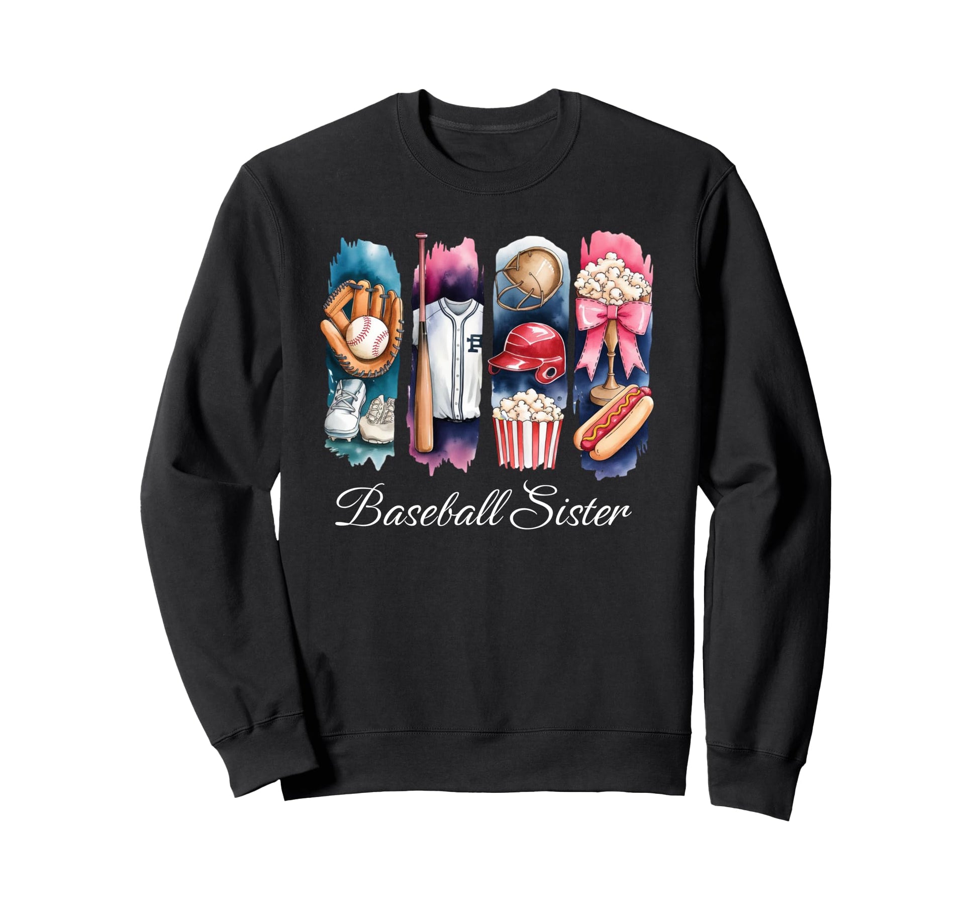 Baseball Sister Coquette Bow Sweatshirt - Custom Art Print Men Women - T-Shirt, Sweatshirt, Hoodie