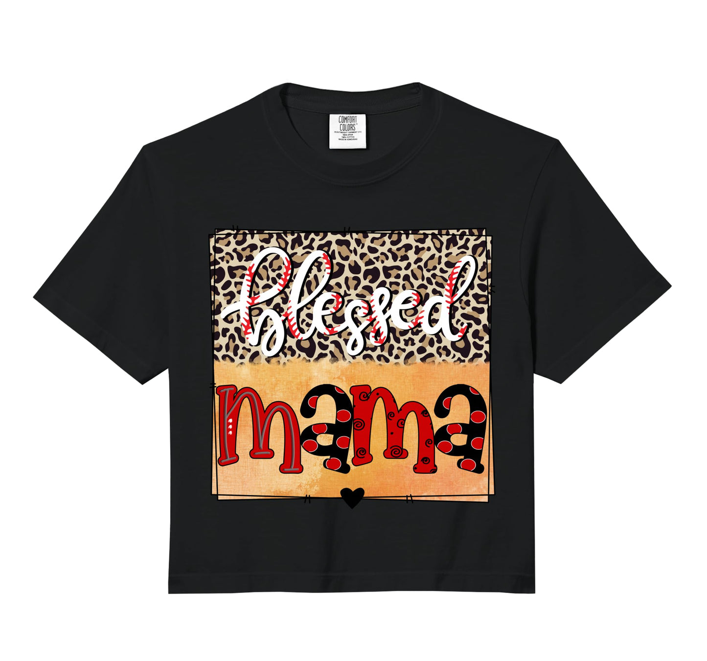 Blessed Leopard Baseball Mother T-Shirt - Aesthetic Graphic for Adults - T-Shirt, Sweatshirt, Hoodie