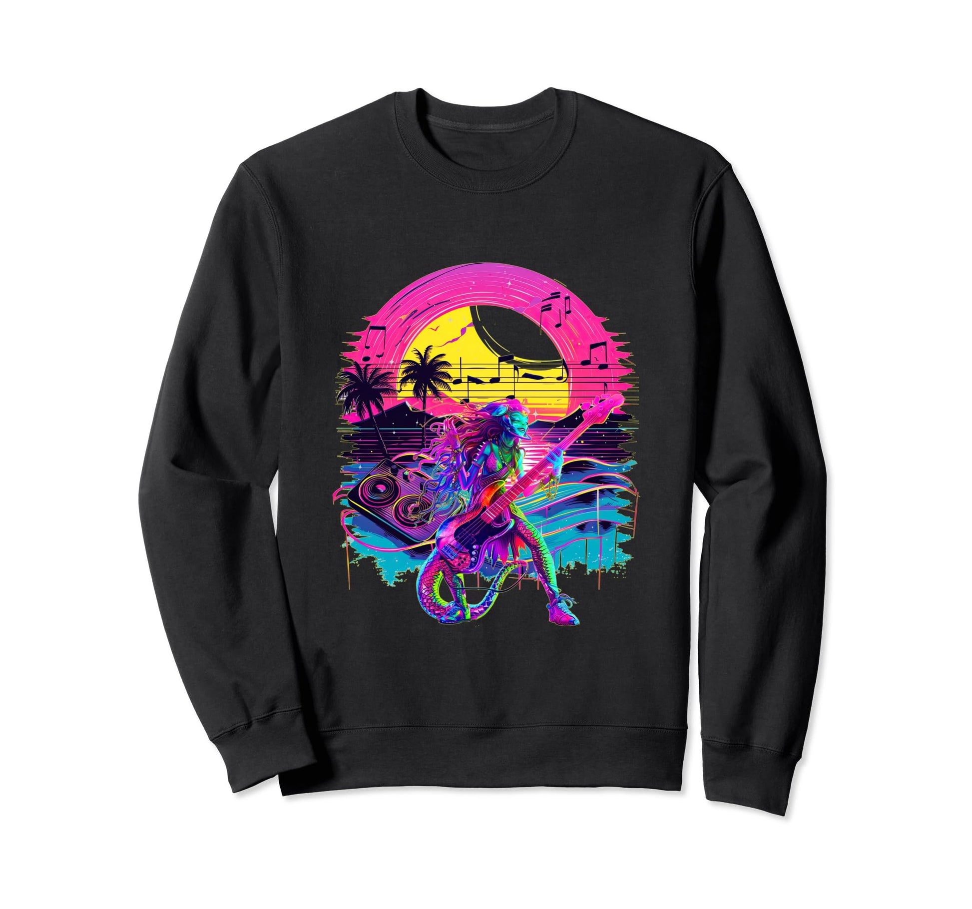 80S 90S Streetwear Rocker Outer Space Sweatshirt - Unique Graphic Unisex - T-Shirt, Sweatshirt, Hoodie