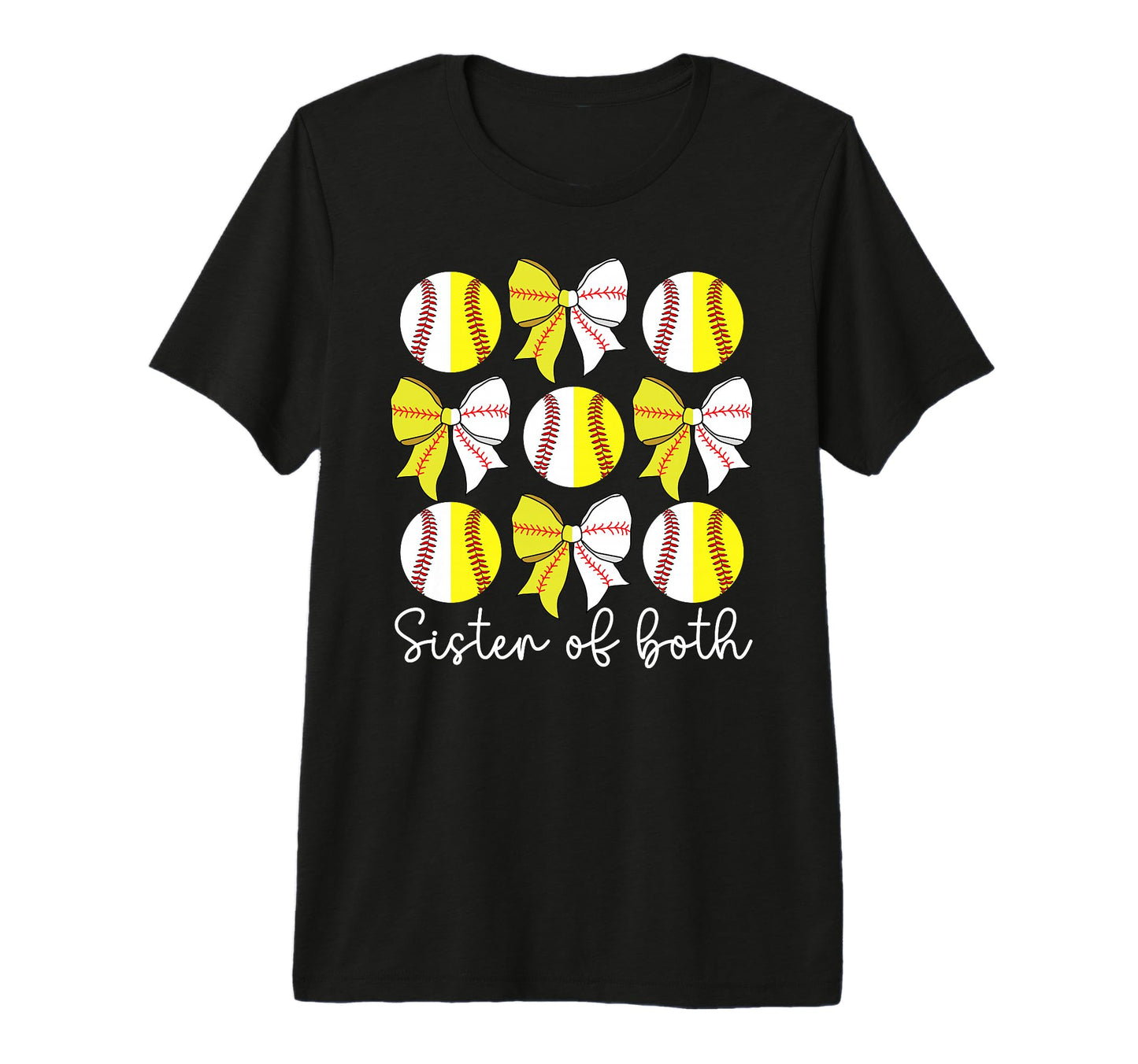 Sister Both Coquette Baseball Softball T-Shirt - Minimalist Print Unisex - T-Shirt, Sweatshirt, Hoodie