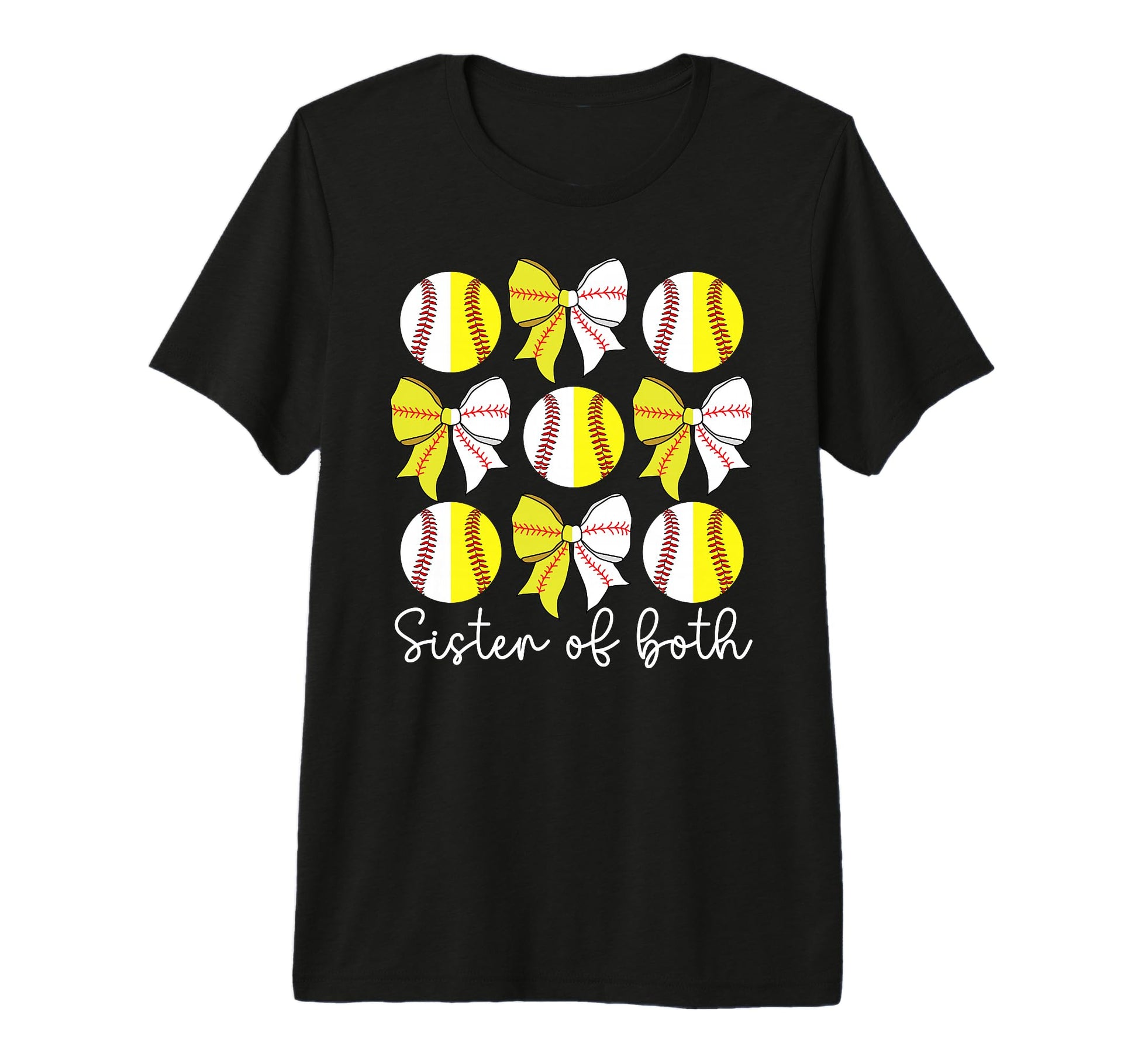 Sister Both Coquette Baseball Softball T-Shirt - Minimalist Print Unisex - T-Shirt, Sweatshirt, Hoodie