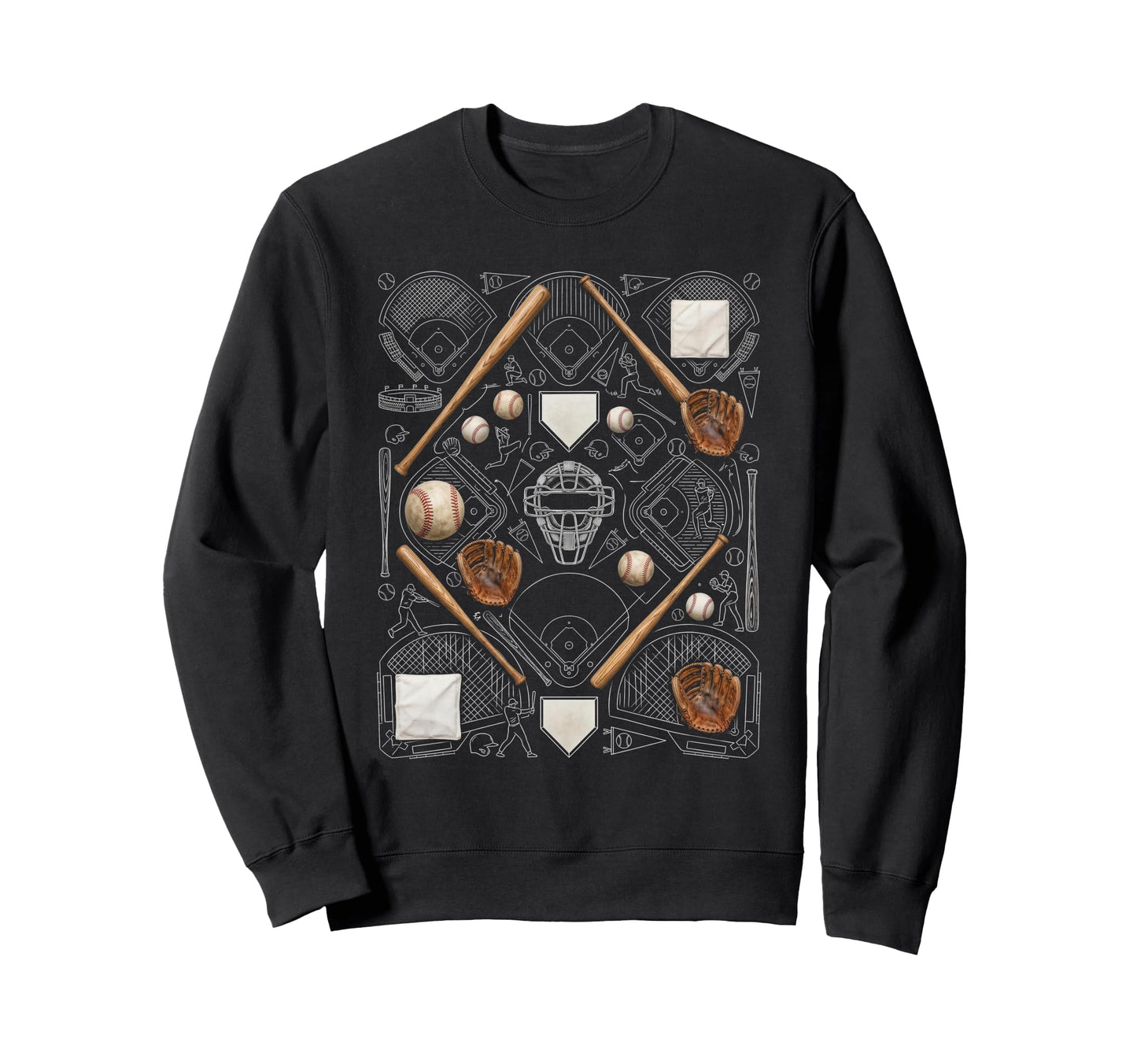 Baseball Player Baseball Lover Sweatshirt - Graphic Print Unisex - T-Shirt, Sweatshirt, Hoodie