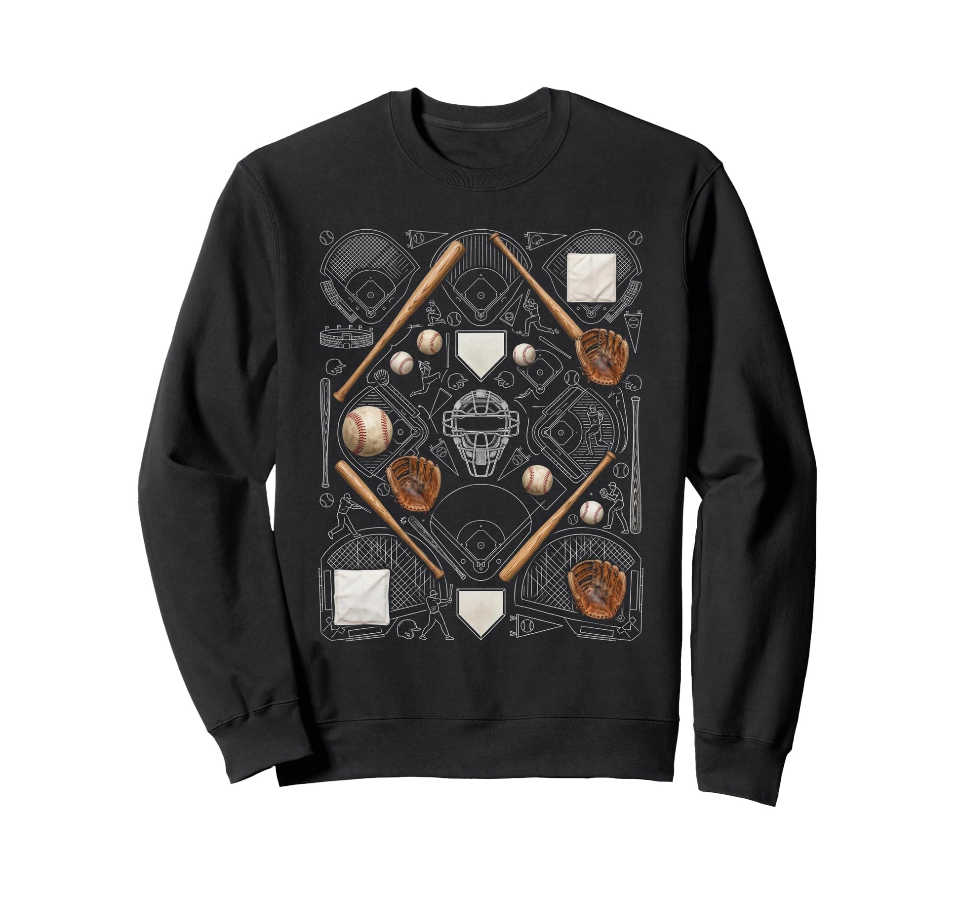 Baseball Player Baseball Lover Sweatshirt - Graphic Print Unisex - T-Shirt, Sweatshirt, Hoodie