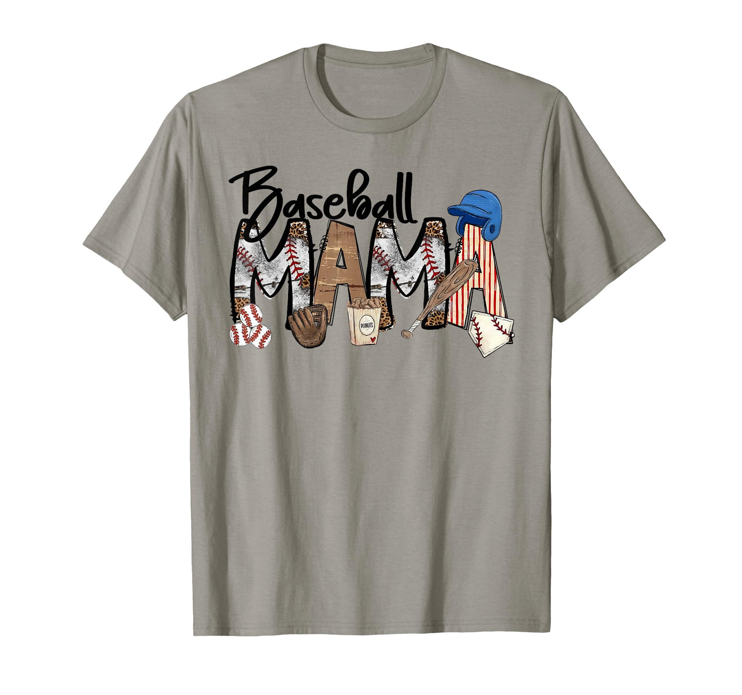 Baseball Mama Leopard Baseball T-Shirt - Casual Everyday Wear for Adults - T-Shirt, Sweatshirt, Hoodie