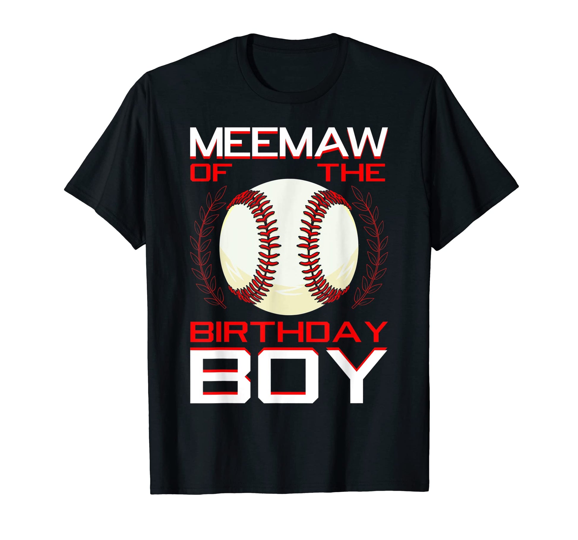 Meemaw Birthday Baseball Theme Bday T-Shirt - Trendy Graphic for Adults - T-Shirt, Sweatshirt, Hoodie
