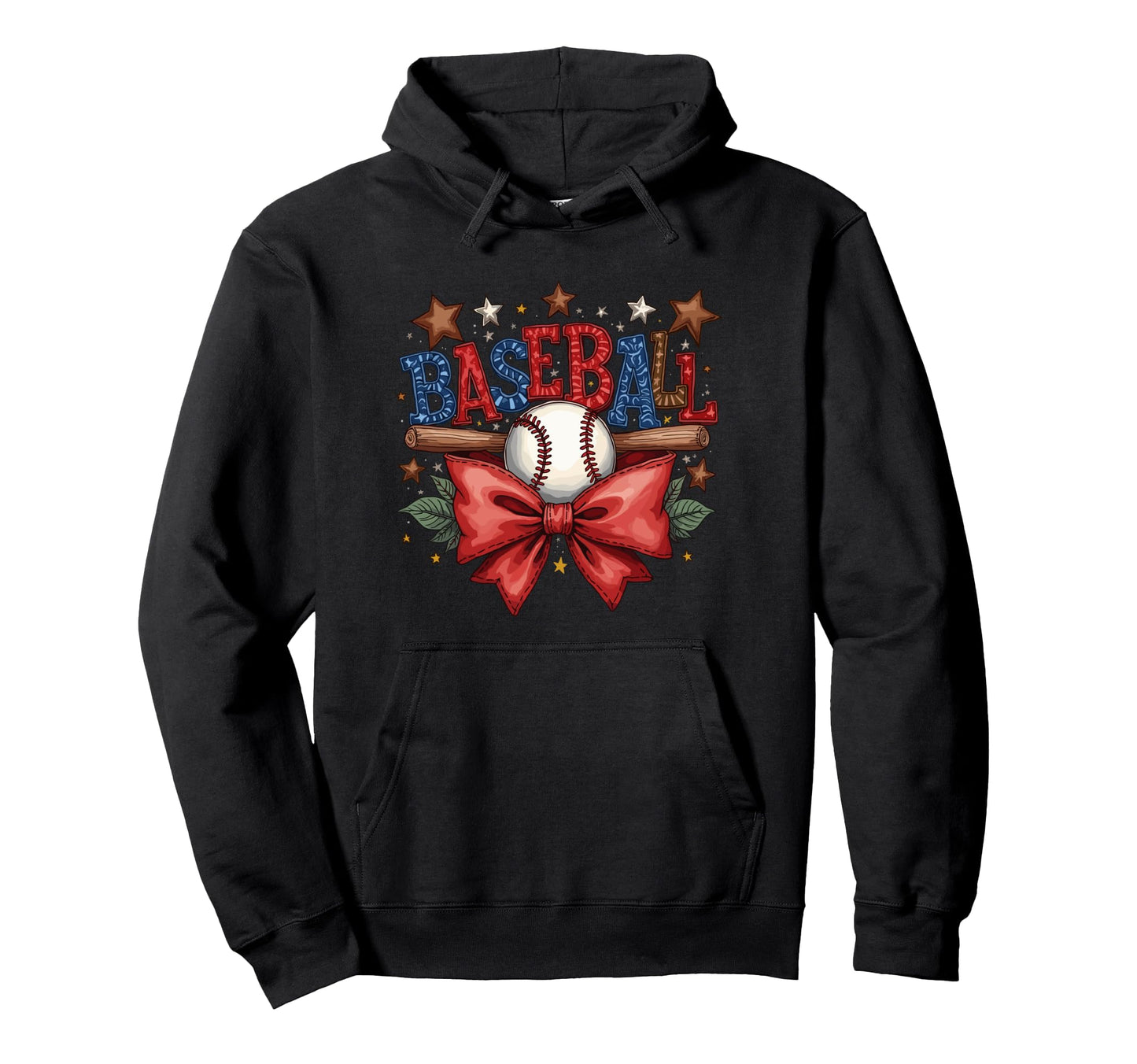 Baseball Coquette Bow Game Day Baseball Mom Hoodie - Graphic Print Unisex - T-Shirt, Sweatshirt, Hoodie