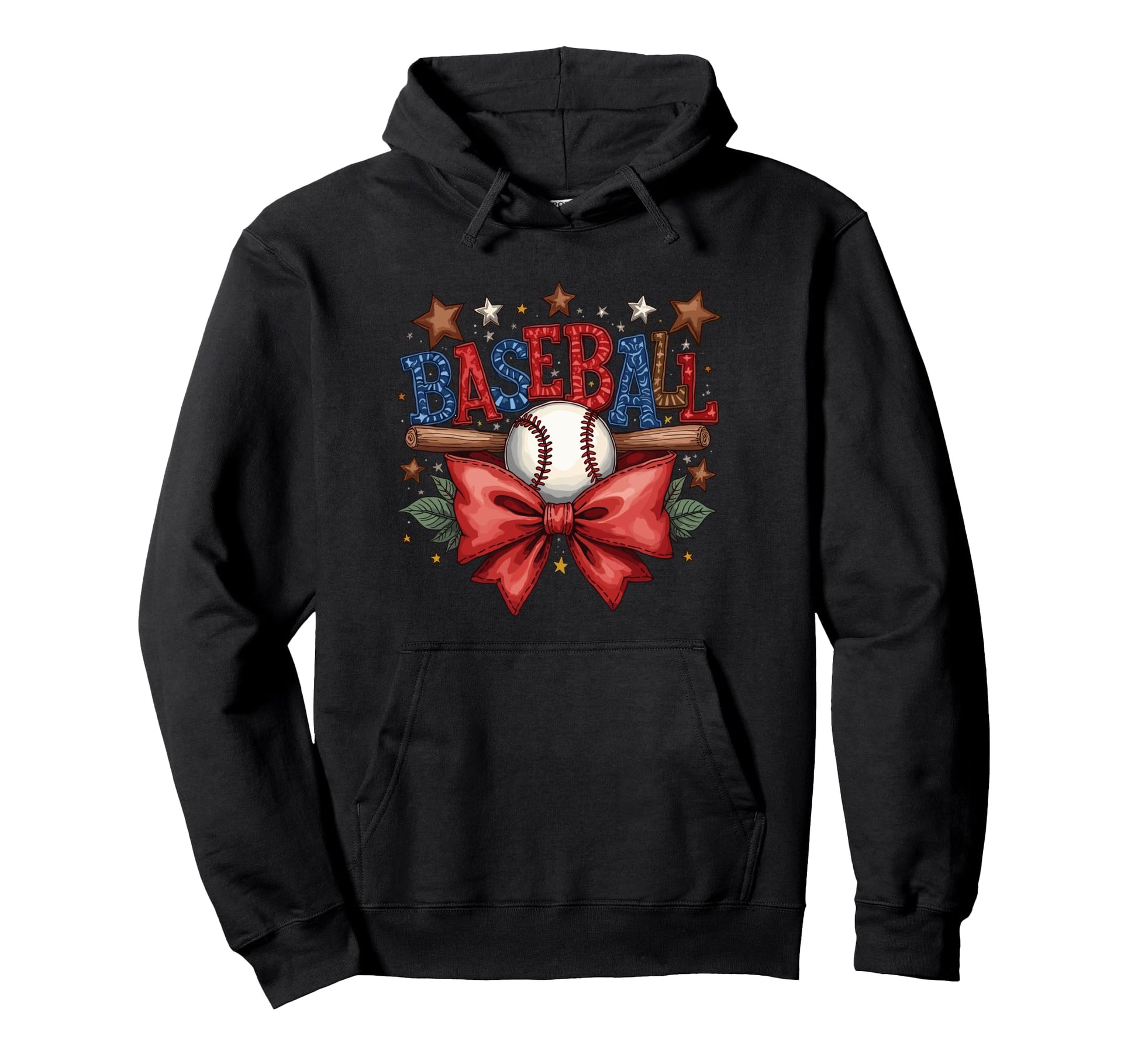 Baseball Coquette Bow Game Day Baseball Mom Hoodie - Graphic Print Unisex - T-Shirt, Sweatshirt, Hoodie