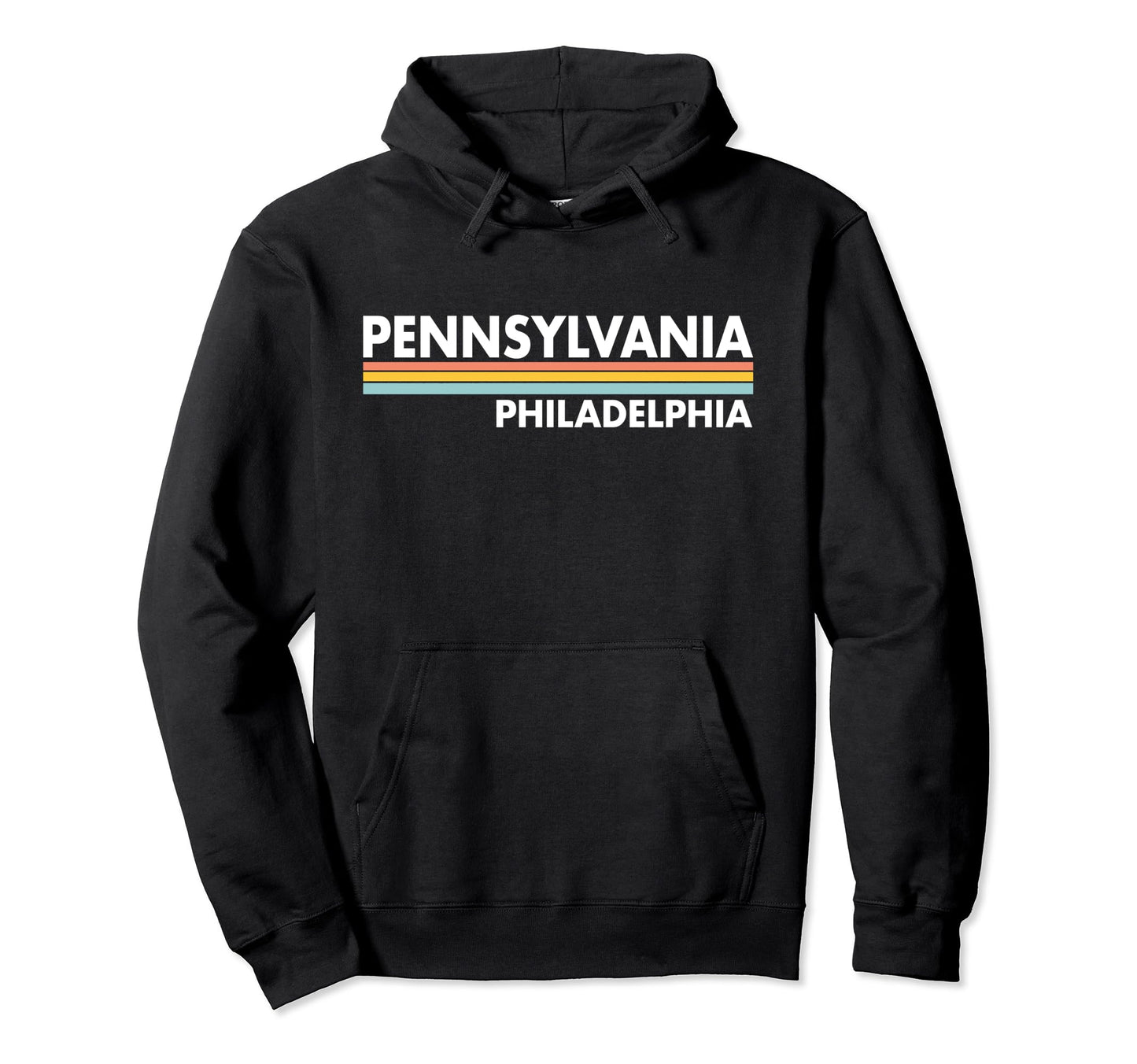 Pennsylvania Philadelphia Stripes Hoodie - Custom Art Print for Adults - T-Shirt, Sweatshirt, Hoodie