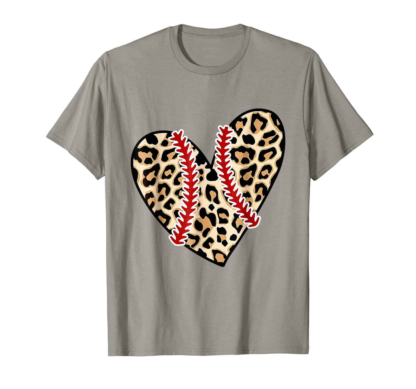 Baseball Mom Leopard Funny Softball T-Shirt - Novelty Apparel for Adults - T-Shirt, Sweatshirt, Hoodie