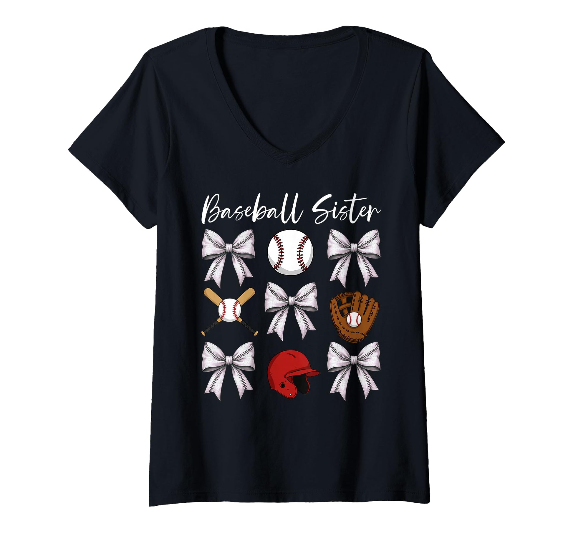 Baseball Sister Helmet Ball Bat Glove Sweatshirt - Novelty Apparel Unisex - T-Shirt, Sweatshirt, Hoodie