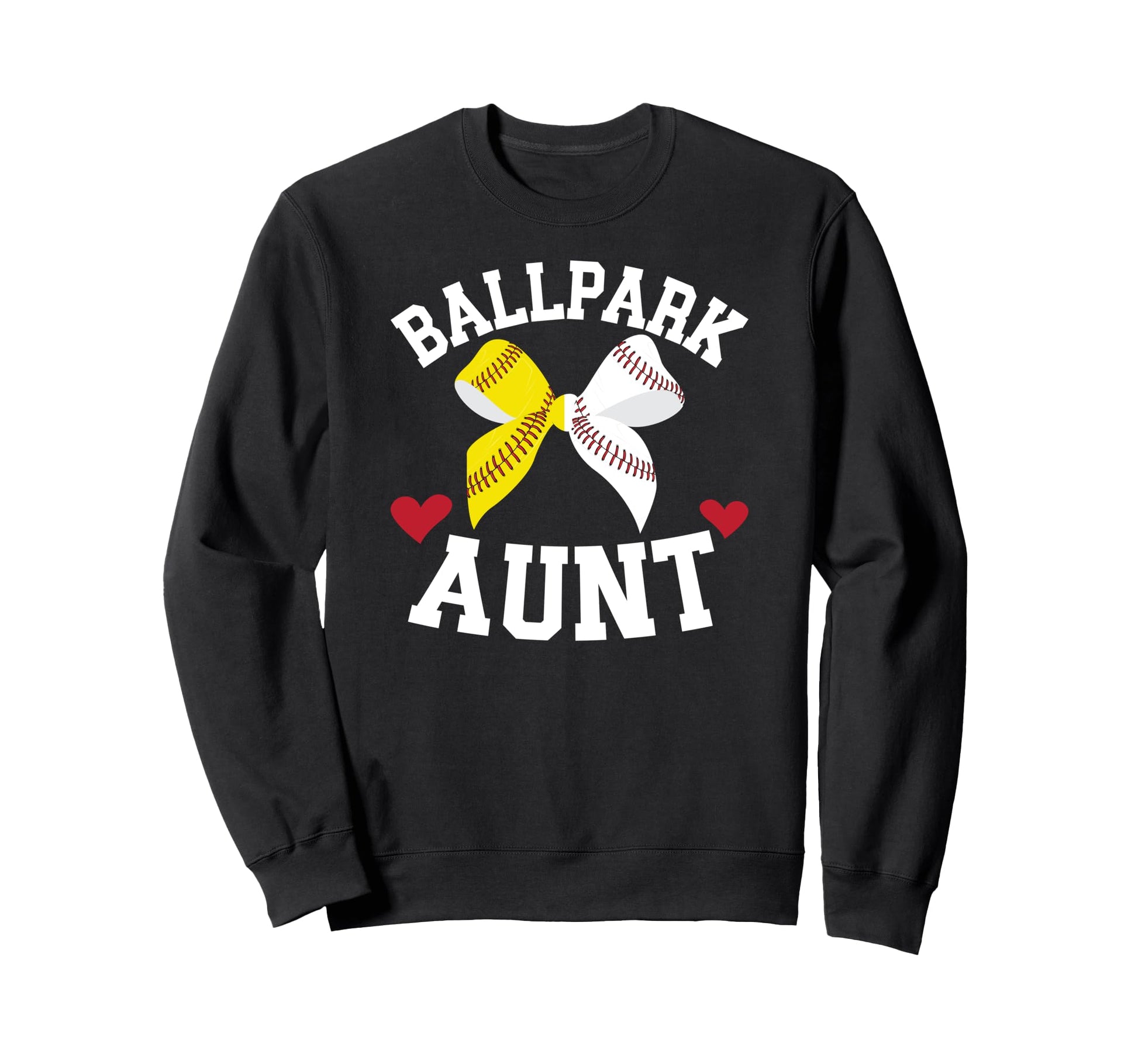 Ballpark Aunt Softball Baseball Sweatshirt - Unique Graphic for Adults - T-Shirt, Sweatshirt, Hoodie