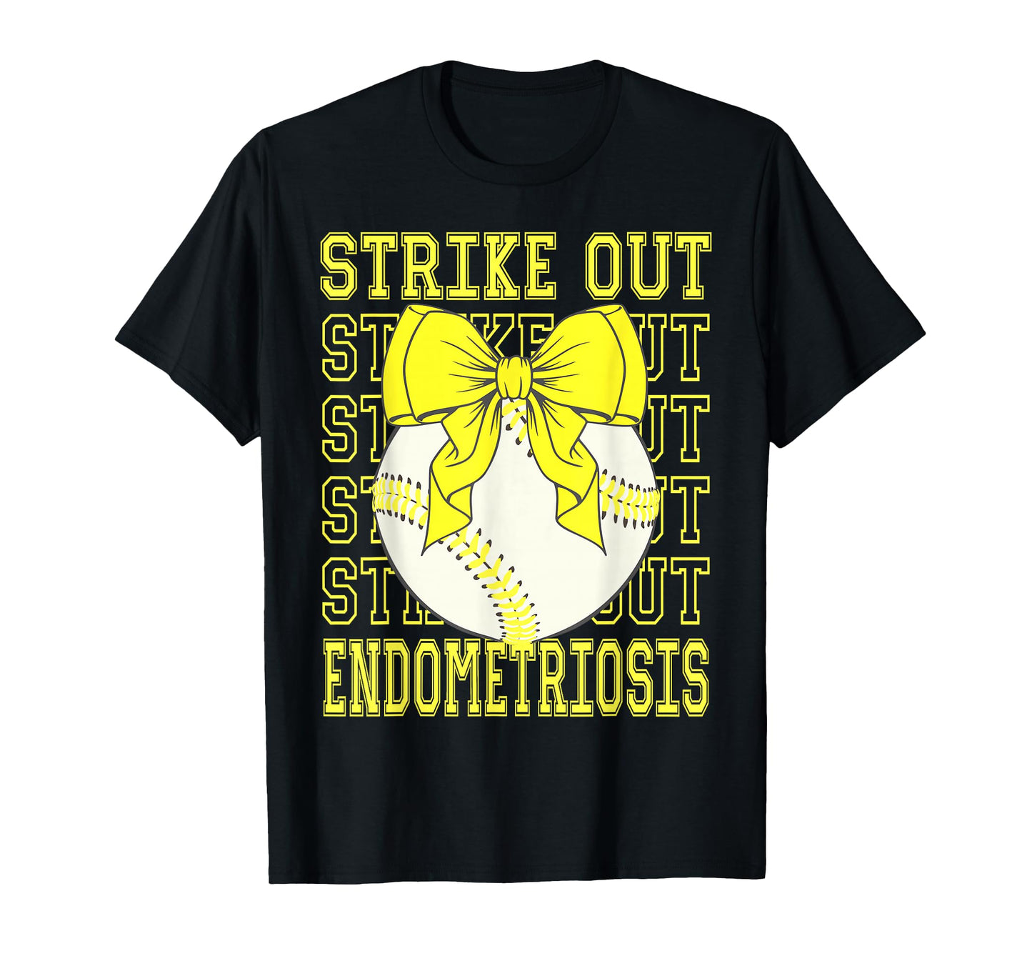 Endometriosis Awareness Yellow Coquette T-Shirt - Custom Art Print Unisex - T-Shirt, Sweatshirt, Hoodie