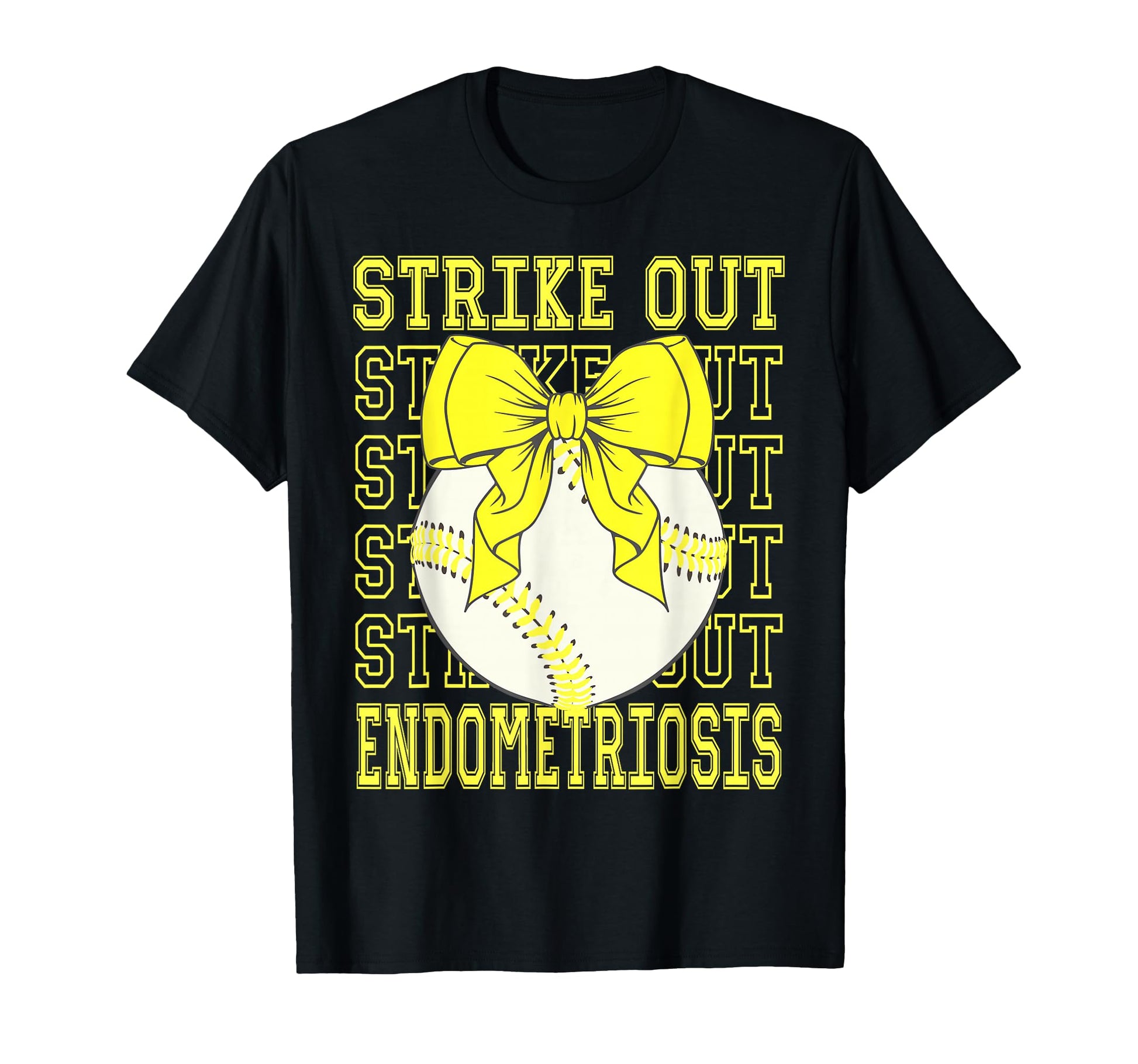 Endometriosis Awareness Yellow Coquette T-Shirt - Custom Art Print Unisex - T-Shirt, Sweatshirt, Hoodie