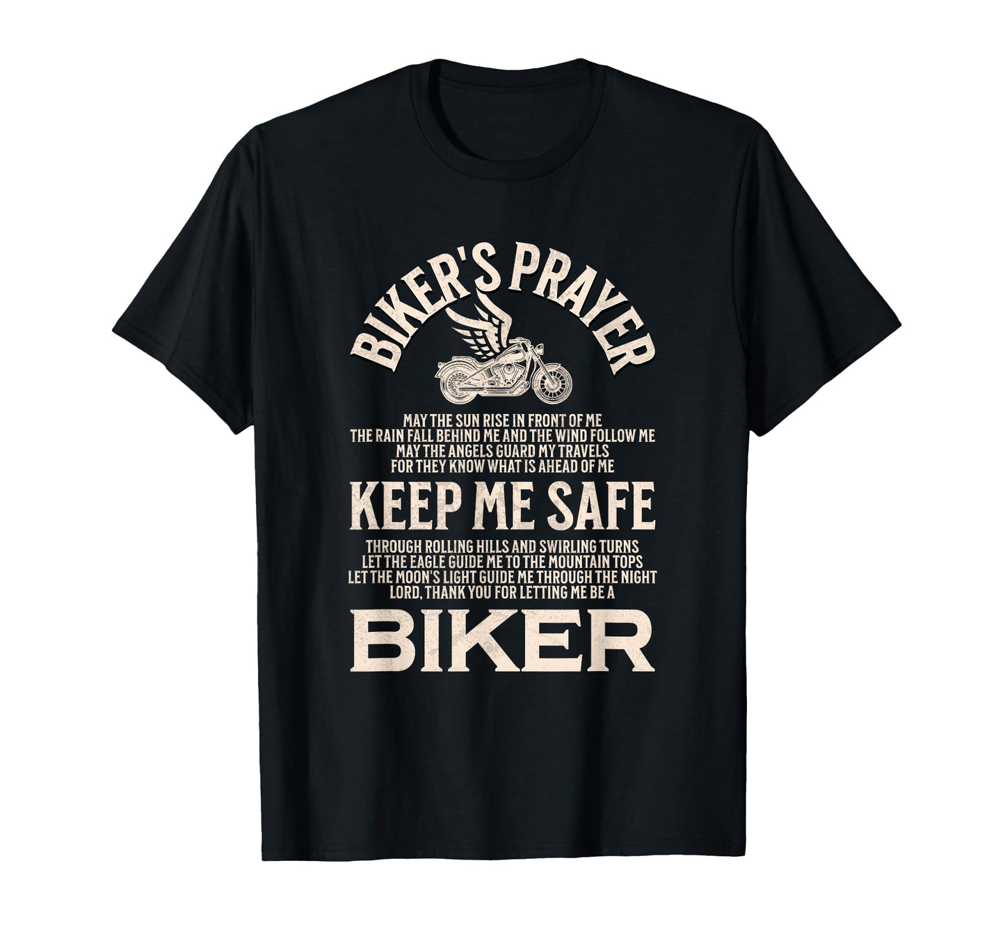 Bikers Prayer Motorcycle Biker T-Shirt - Casual Everyday Wear Men Women - T-Shirt, Sweatshirt, Hoodie