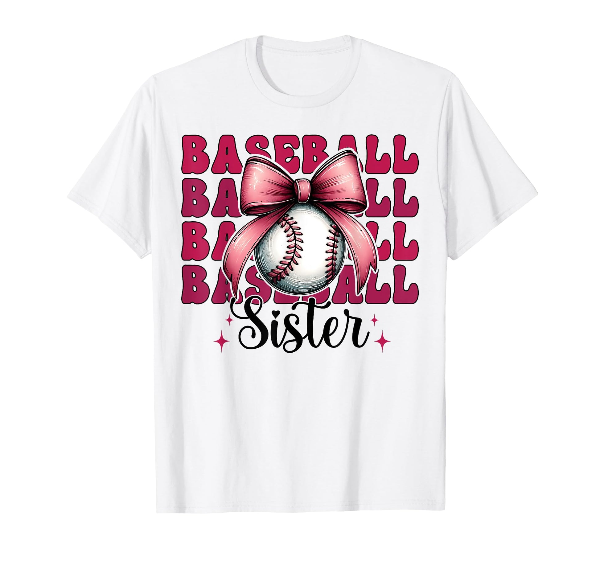 Baseball Sister Baseball Coquette T-Shirt - Casual Everyday Wear Men Women - T-Shirt, Sweatshirt, Hoodie