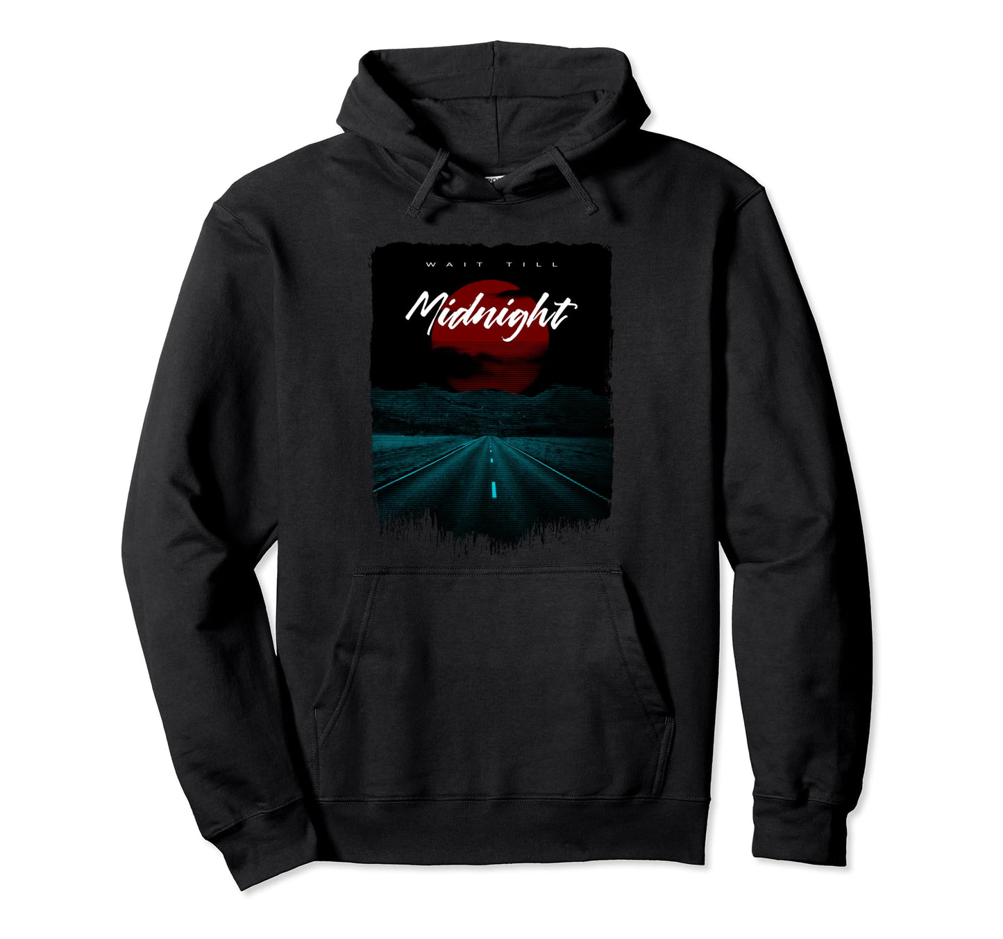 Street Sunset Retrowave Synthwave Hoodie - Custom Art Print for Adults - T-Shirt, Sweatshirt, Hoodie