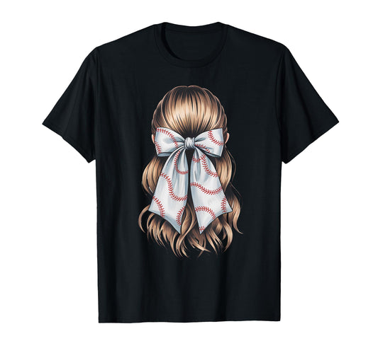 Baseball Coquette Bow Baseball Mom T-Shirt - Unique Graphic for Adults - T-Shirt, Sweatshirt, Hoodie