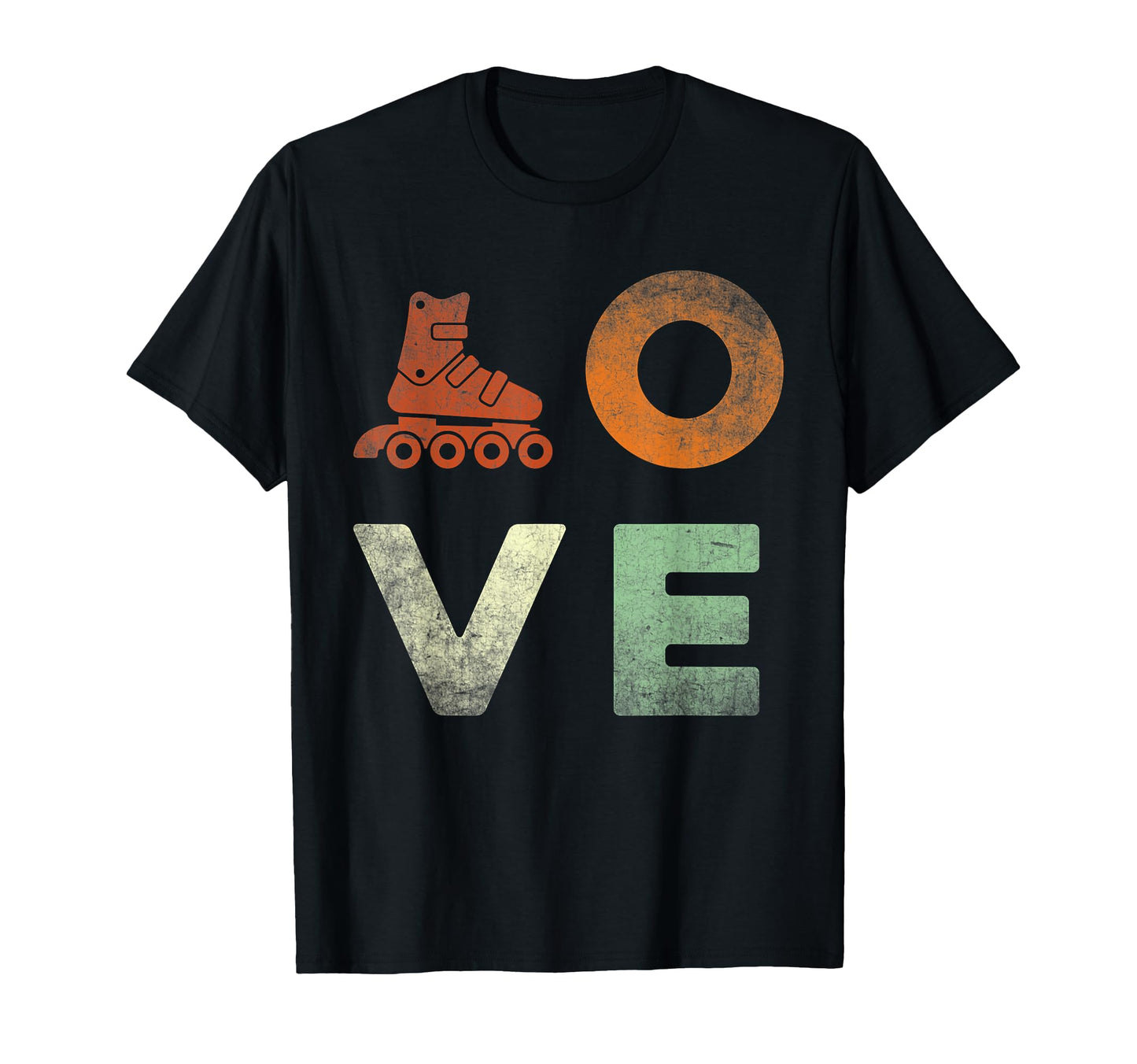 Word Love Rollerskates Skating T-Shirt - Graphic Print Men Women - T-Shirt, Sweatshirt, Hoodie