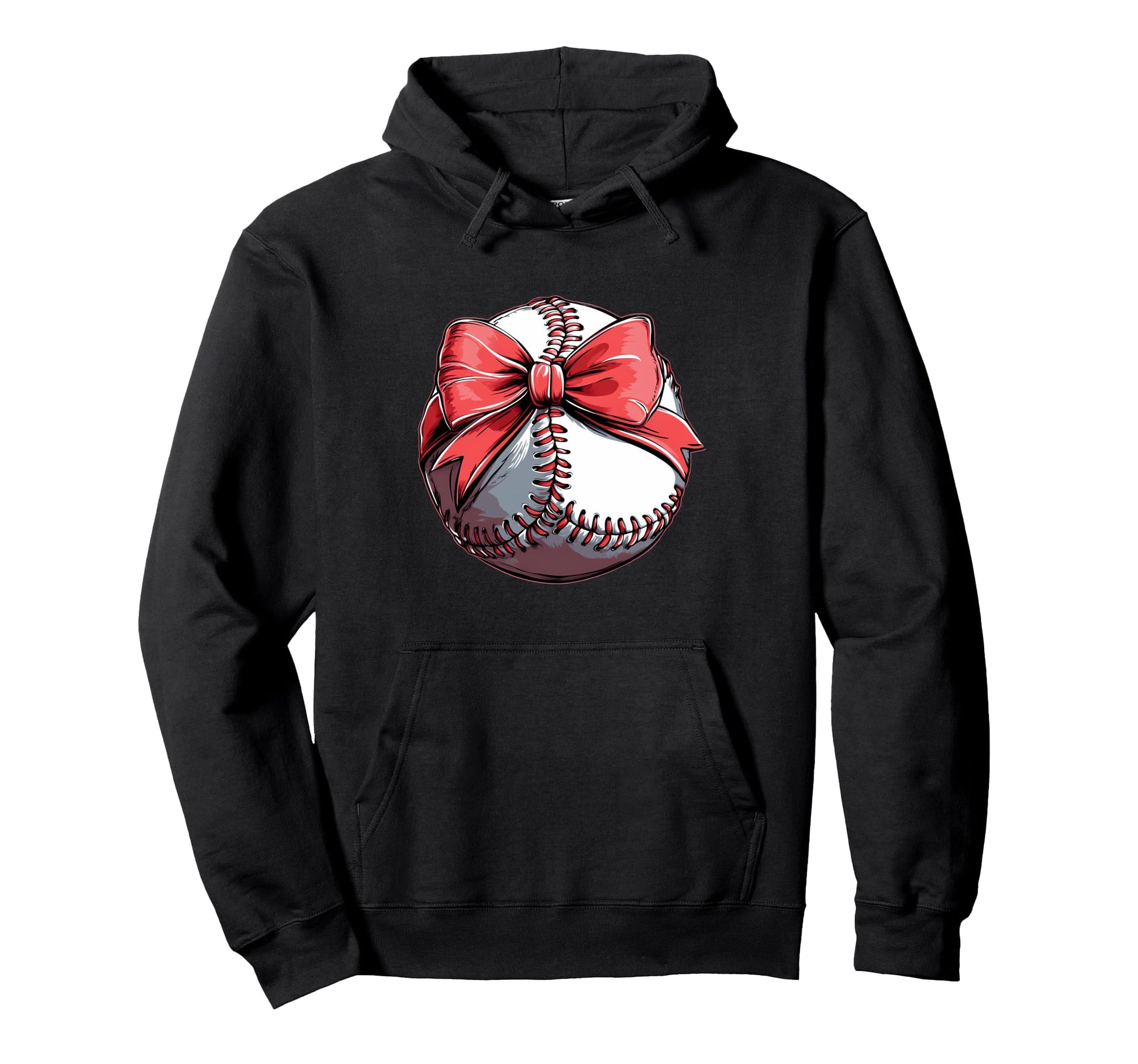 Baseball Coquette Bow Baseball Mom Hoodie - Novelty Apparel Men Women - T-Shirt, Sweatshirt, Hoodie