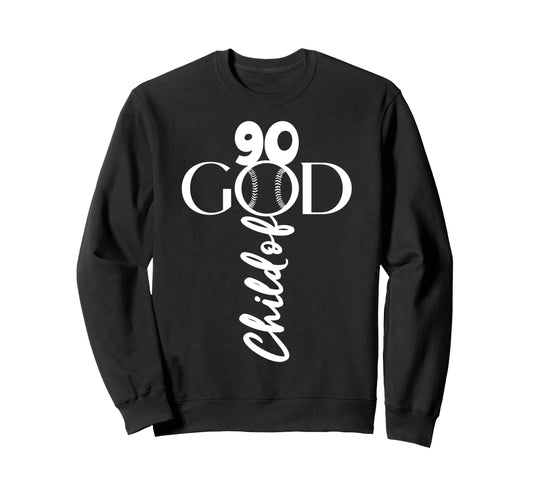 Baseball Jesus 90 Years Child God Sweatshirt - Streetwear Style for Adults - T-Shirt, Sweatshirt, Hoodie