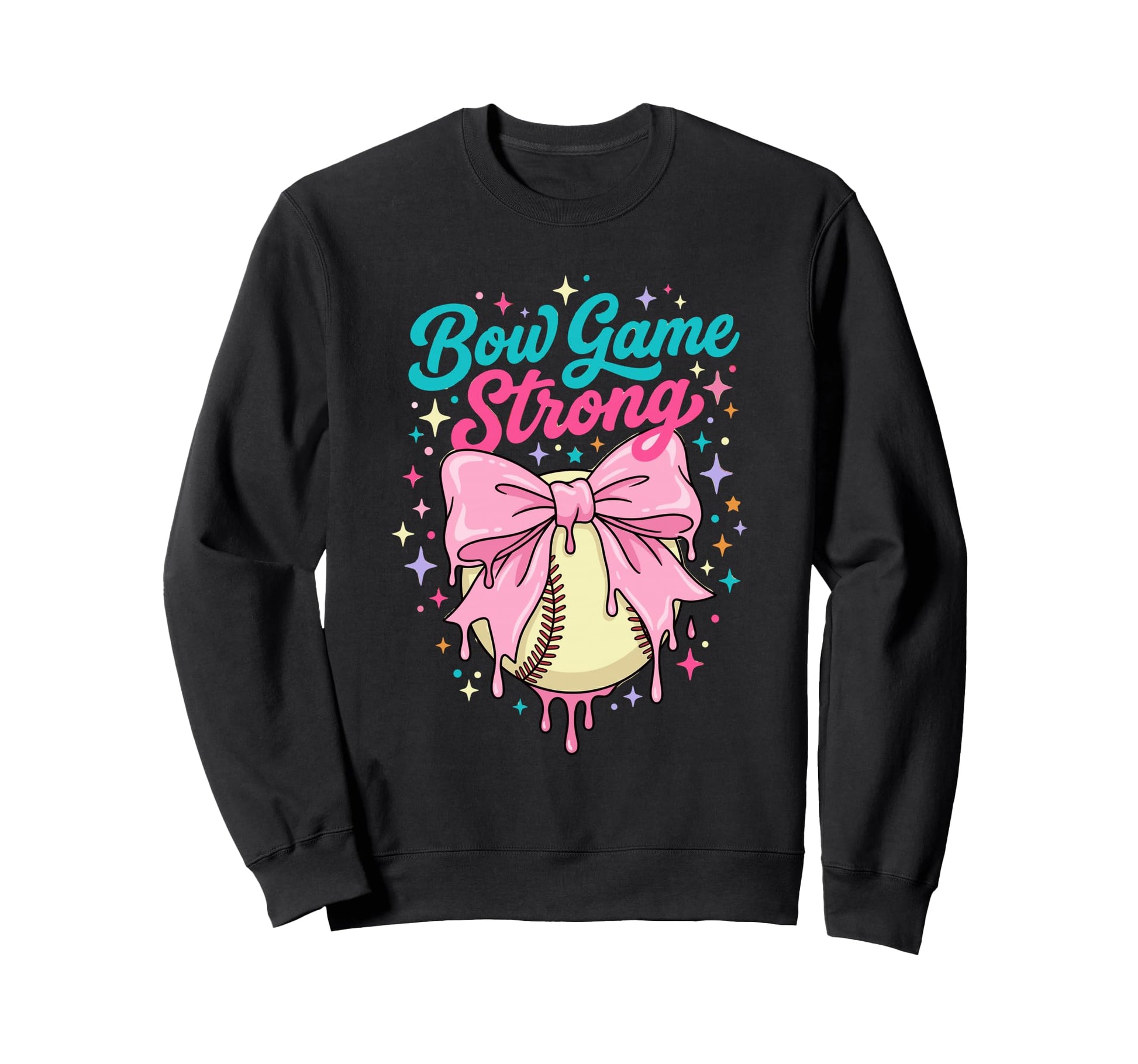 Bow Game Strong Baseball Softball Sweatshirt - Graphic Print Men Women - T-Shirt, Sweatshirt, Hoodie