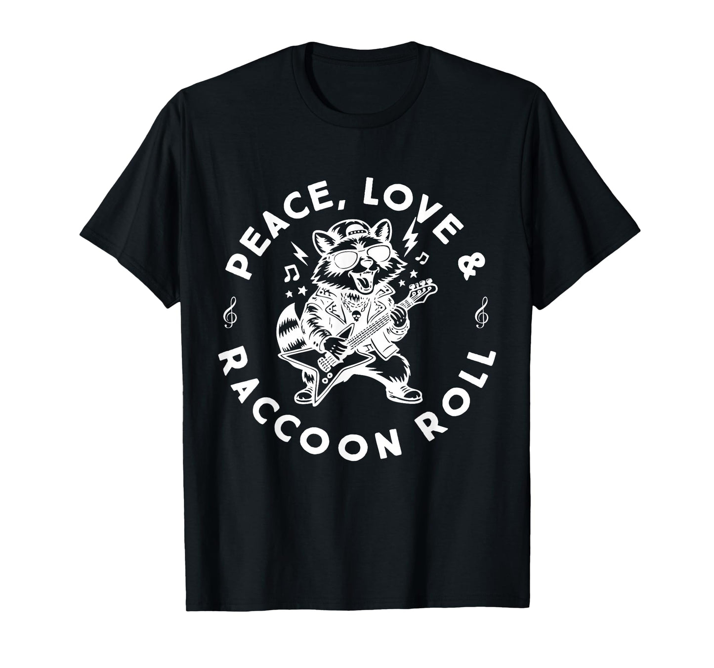 Raccoon Rock And Roll Music T-Shirt - Casual Everyday Wear for Adults - T-Shirt, Sweatshirt, Hoodie