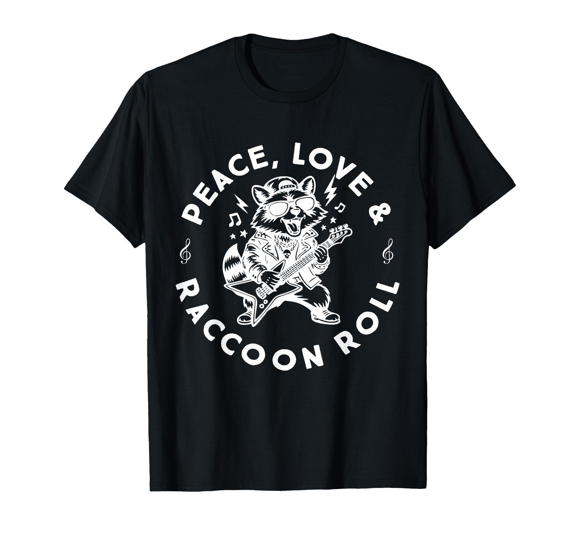 Raccoon Rock And Roll Music T-Shirt - Casual Everyday Wear for Adults - T-Shirt, Sweatshirt, Hoodie