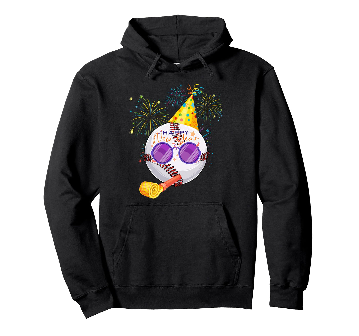 Happy New Year 2026 Baseball Party Hat Hoodie - Minimalist Print Unisex - T-Shirt, Sweatshirt, Hoodie